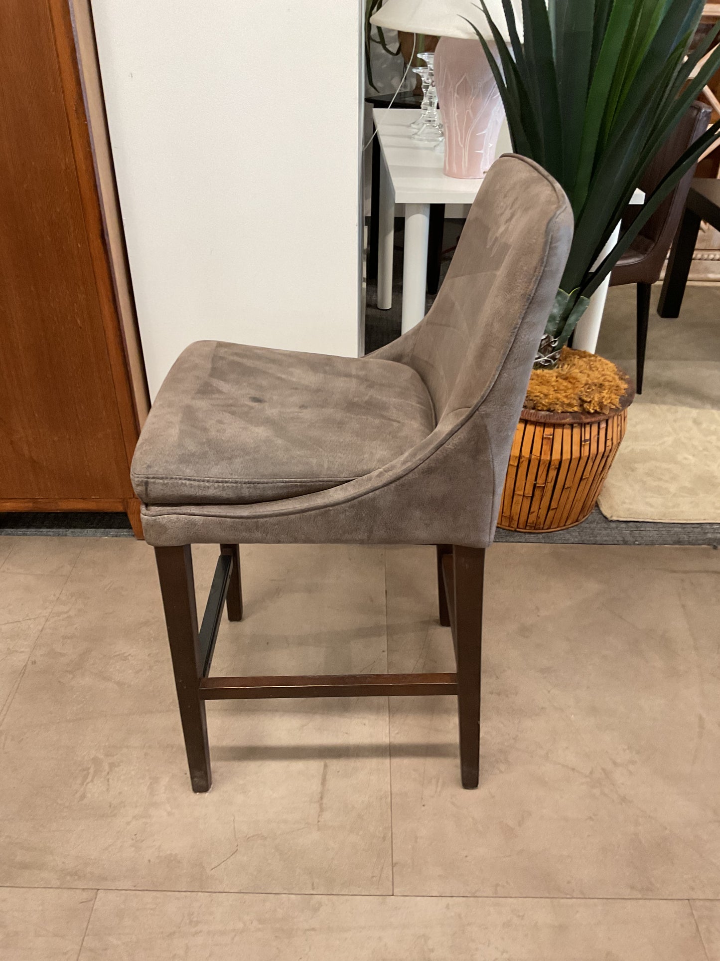 Grey Counter Chair Pair