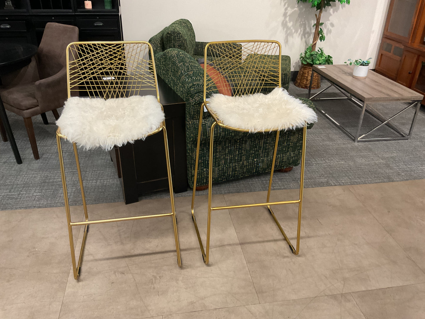 Golden Bar Stool Set