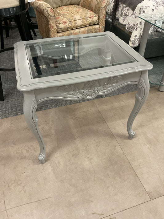 Refinished Grey End Table