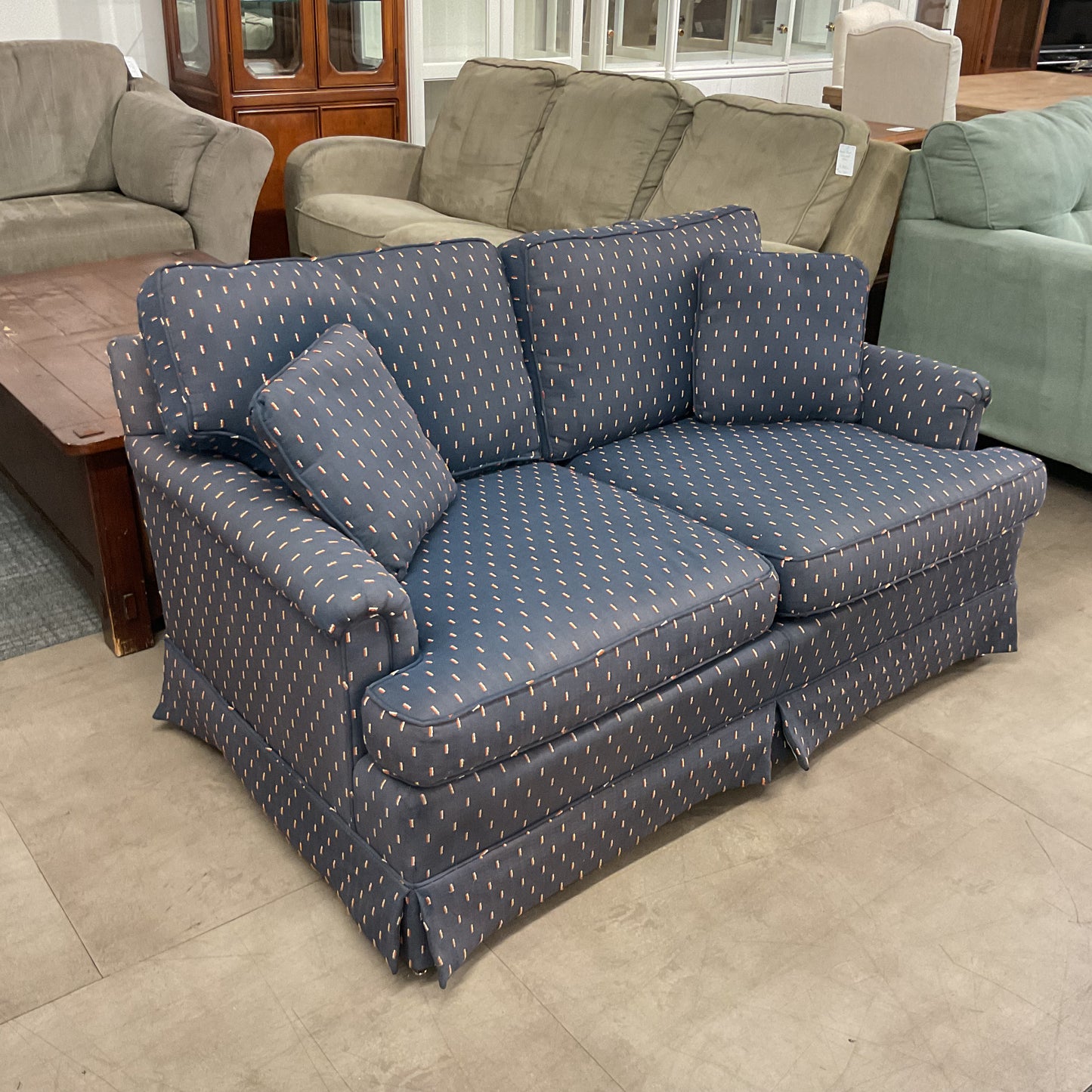 Vintage Blue Loveseat