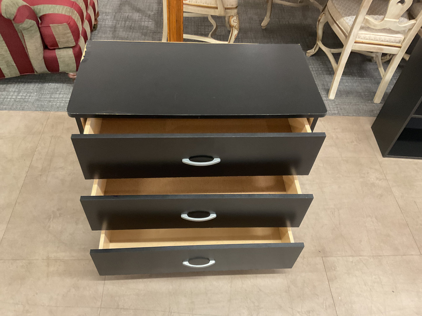Black 3-Drawer Dresser
