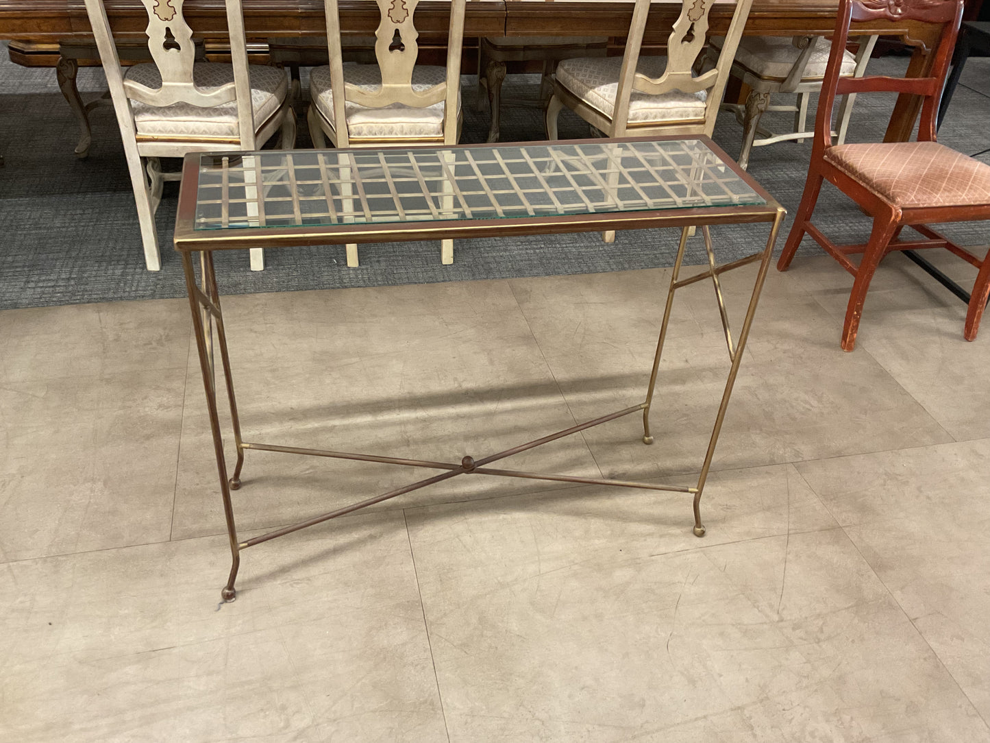 Brass Console Table