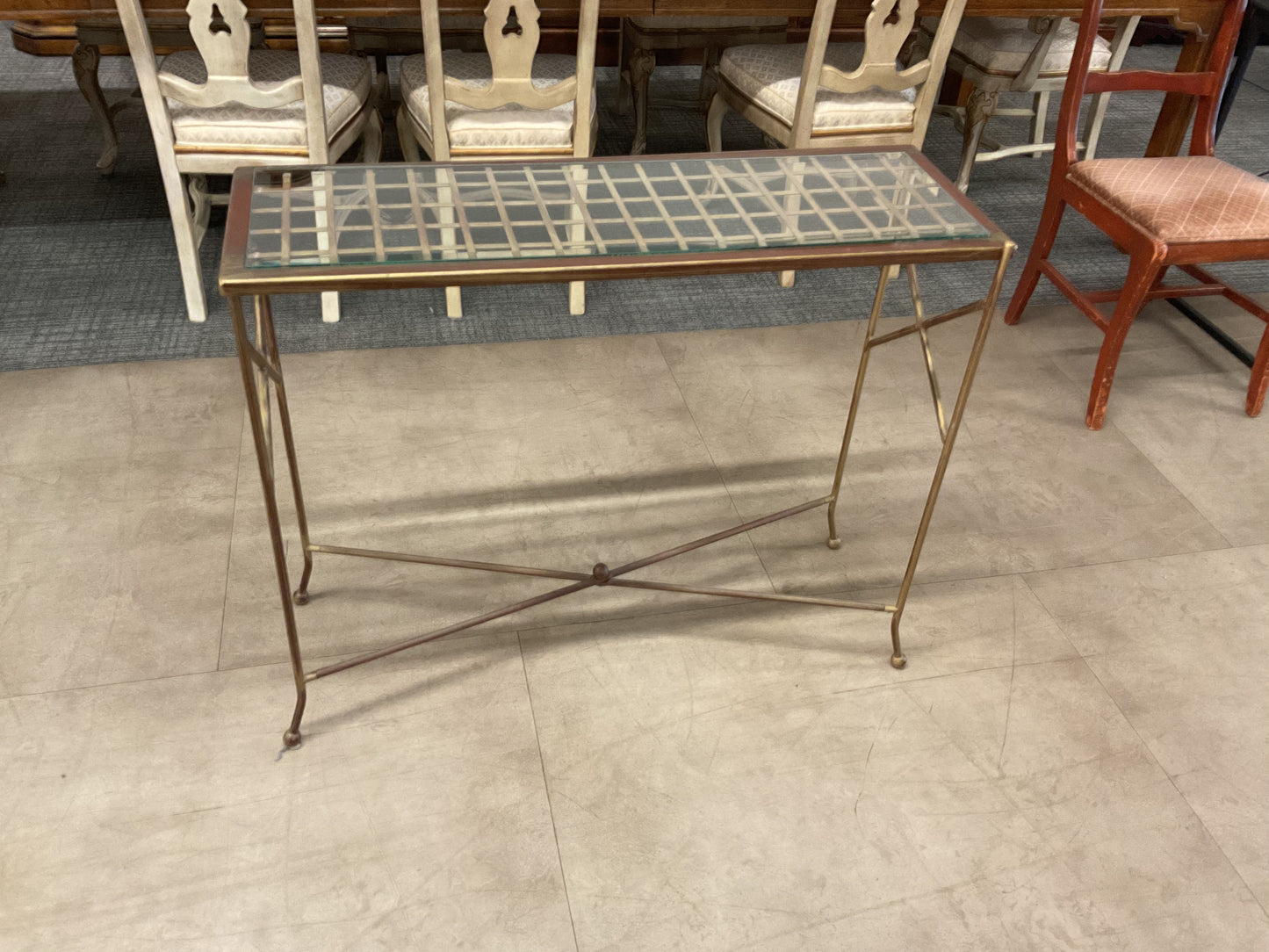 Brass Console Table
