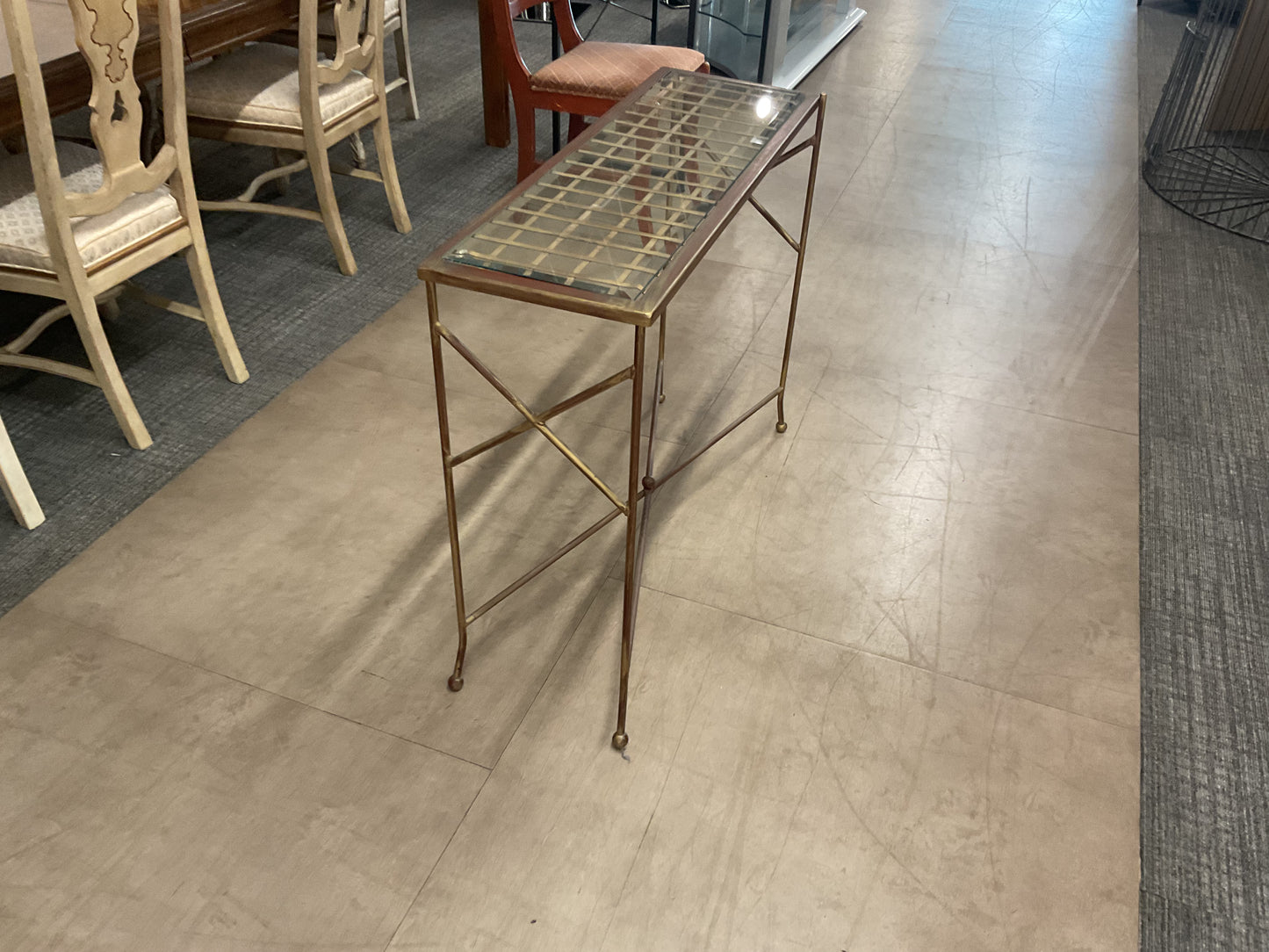 Brass Console Table