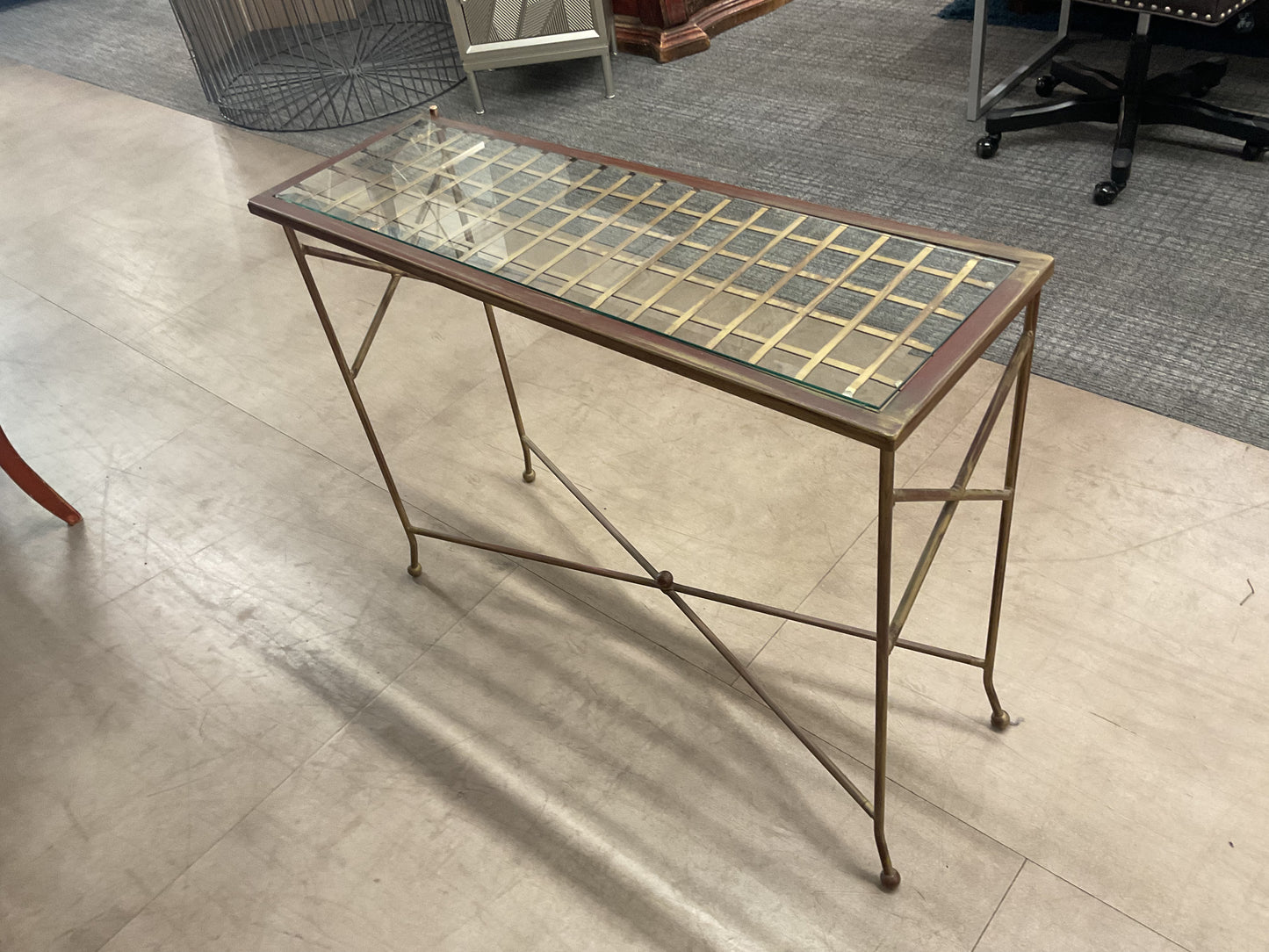 Brass Console Table