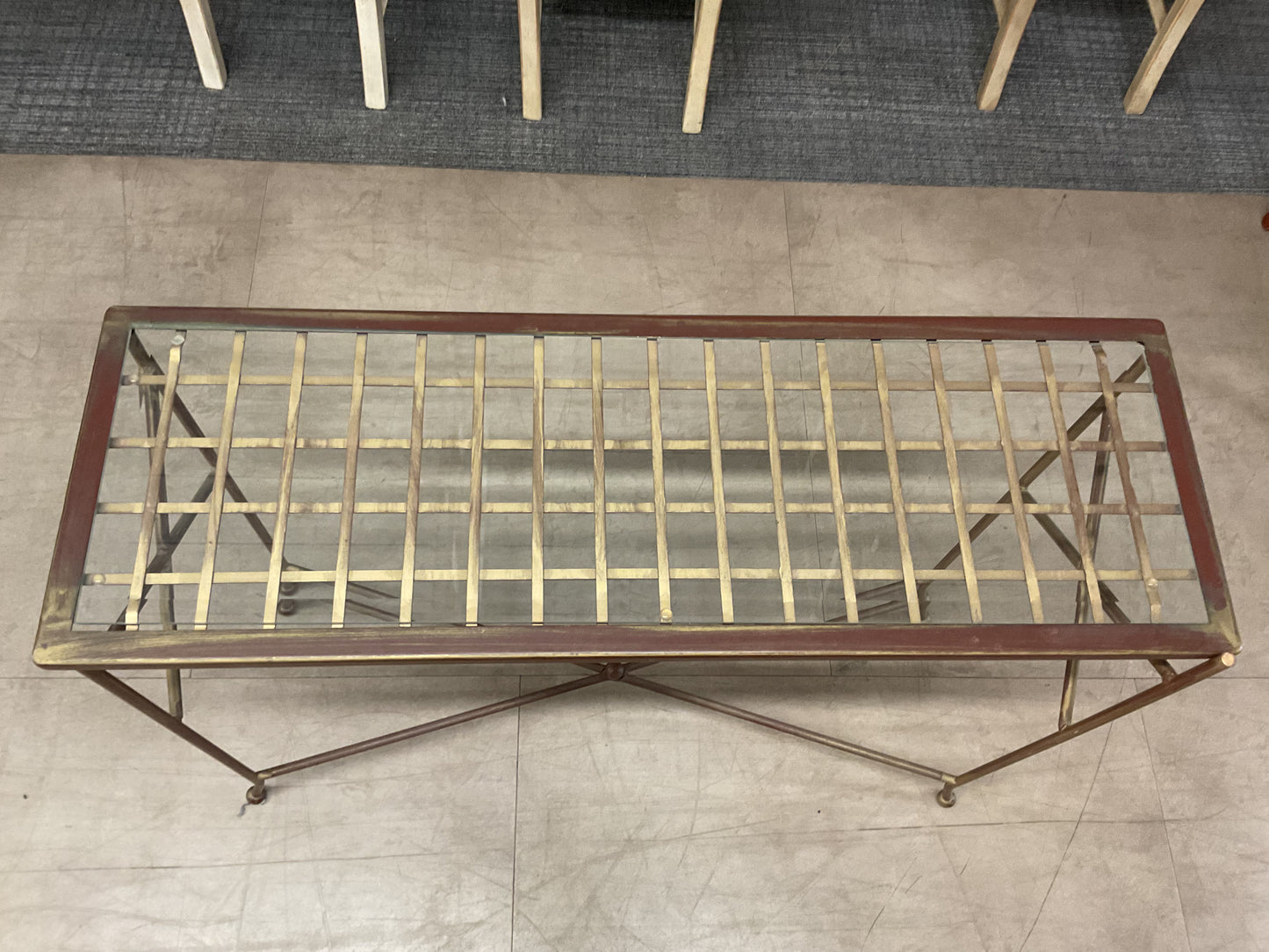 Brass Console Table