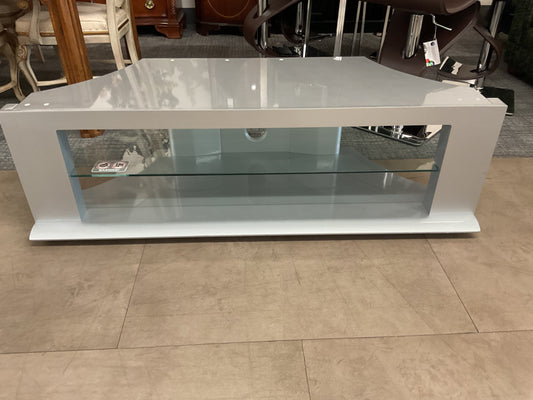 Modern TV Console W/Glass Shelf