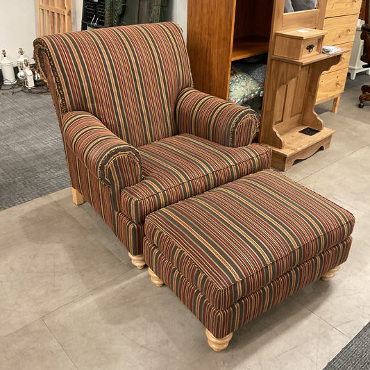 Rollback Vintage Chair & Ottoman