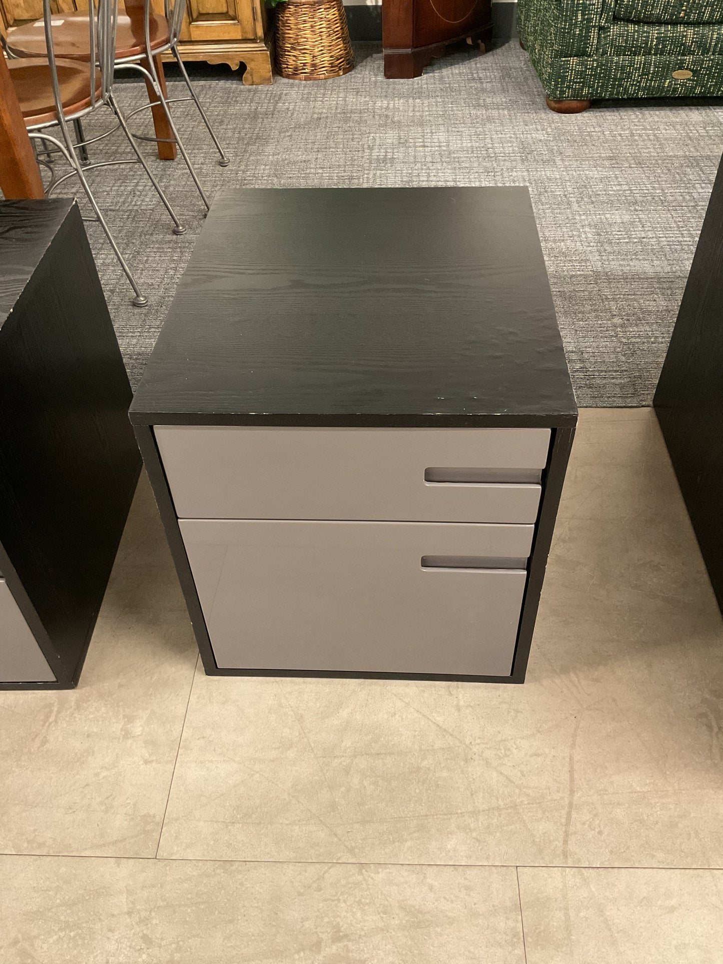 Matte Grey File Cabinet
