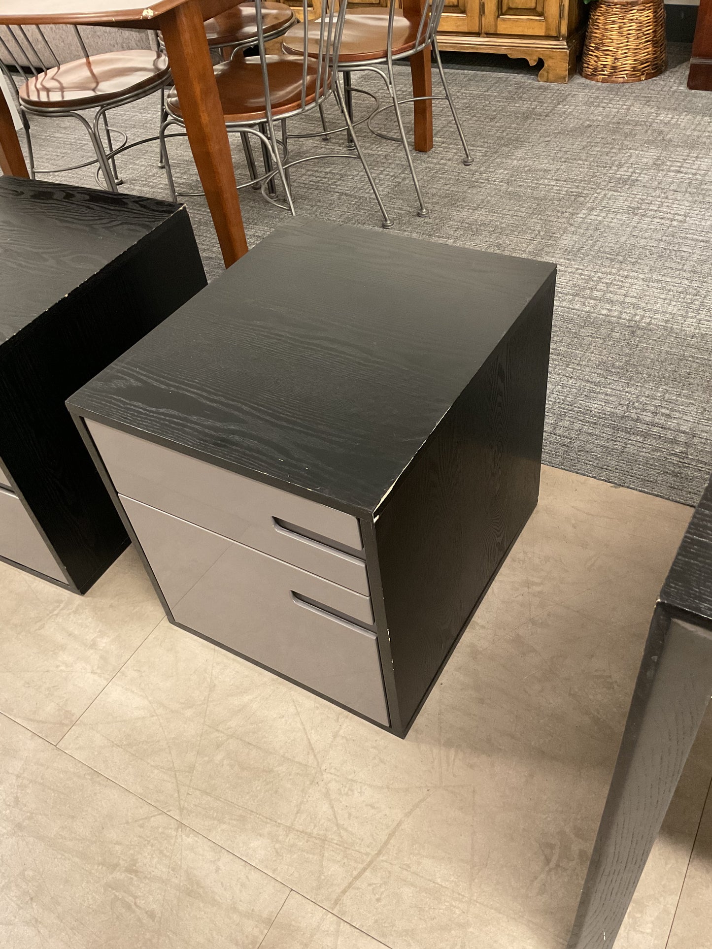 Matte Grey File Cabinet