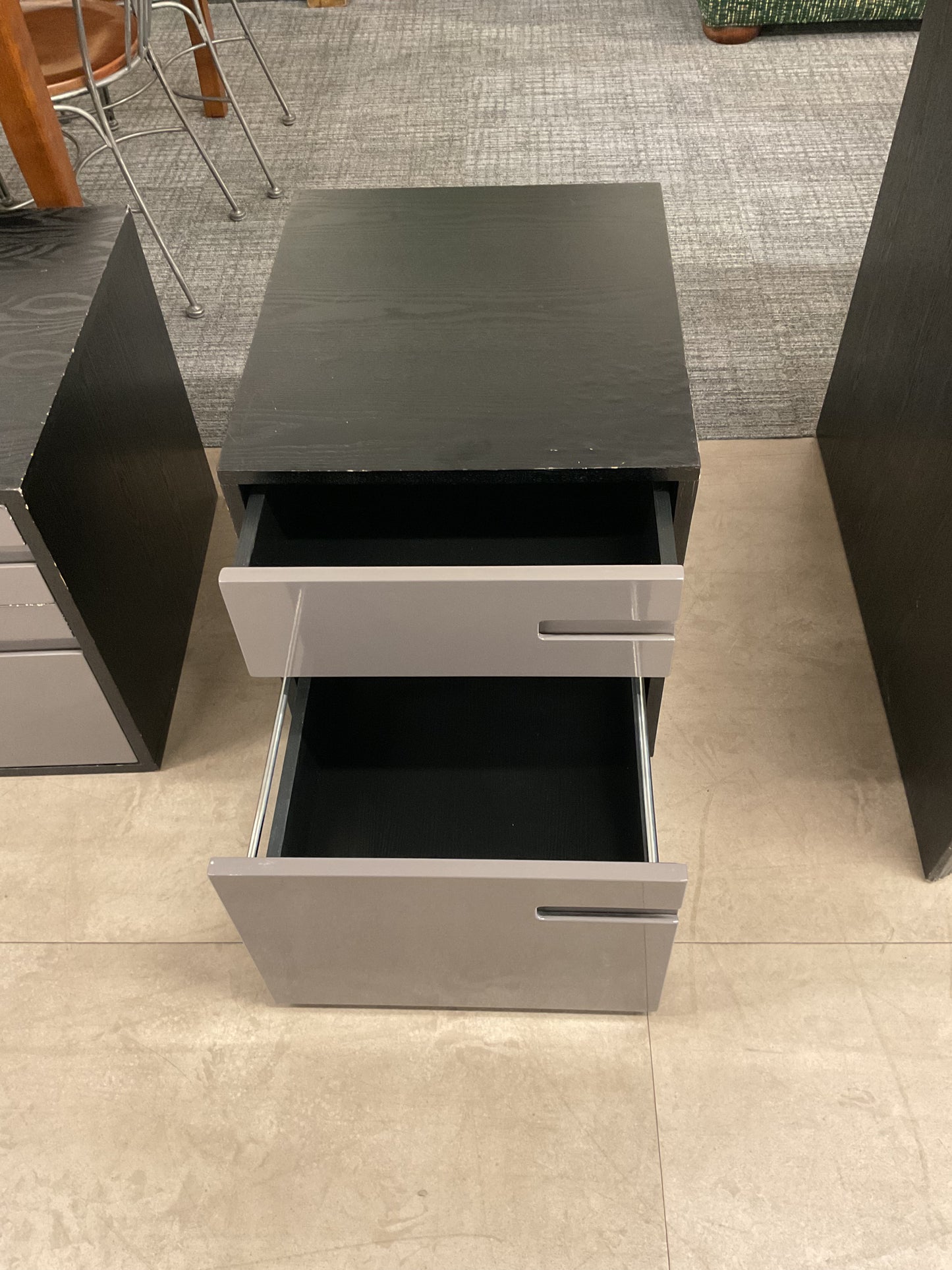 Matte Grey File Cabinet