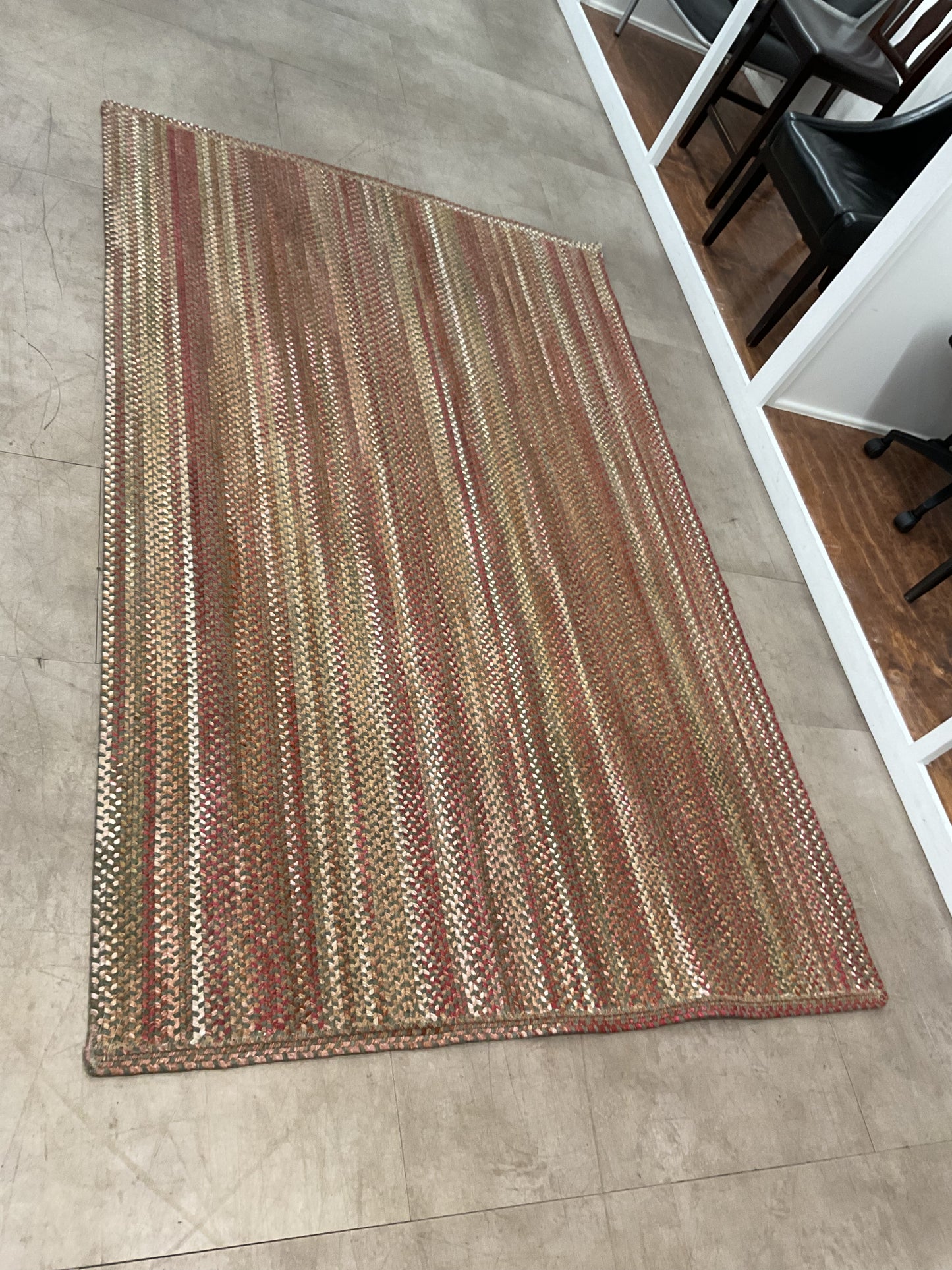 Striped Braided Area Rug (F77)