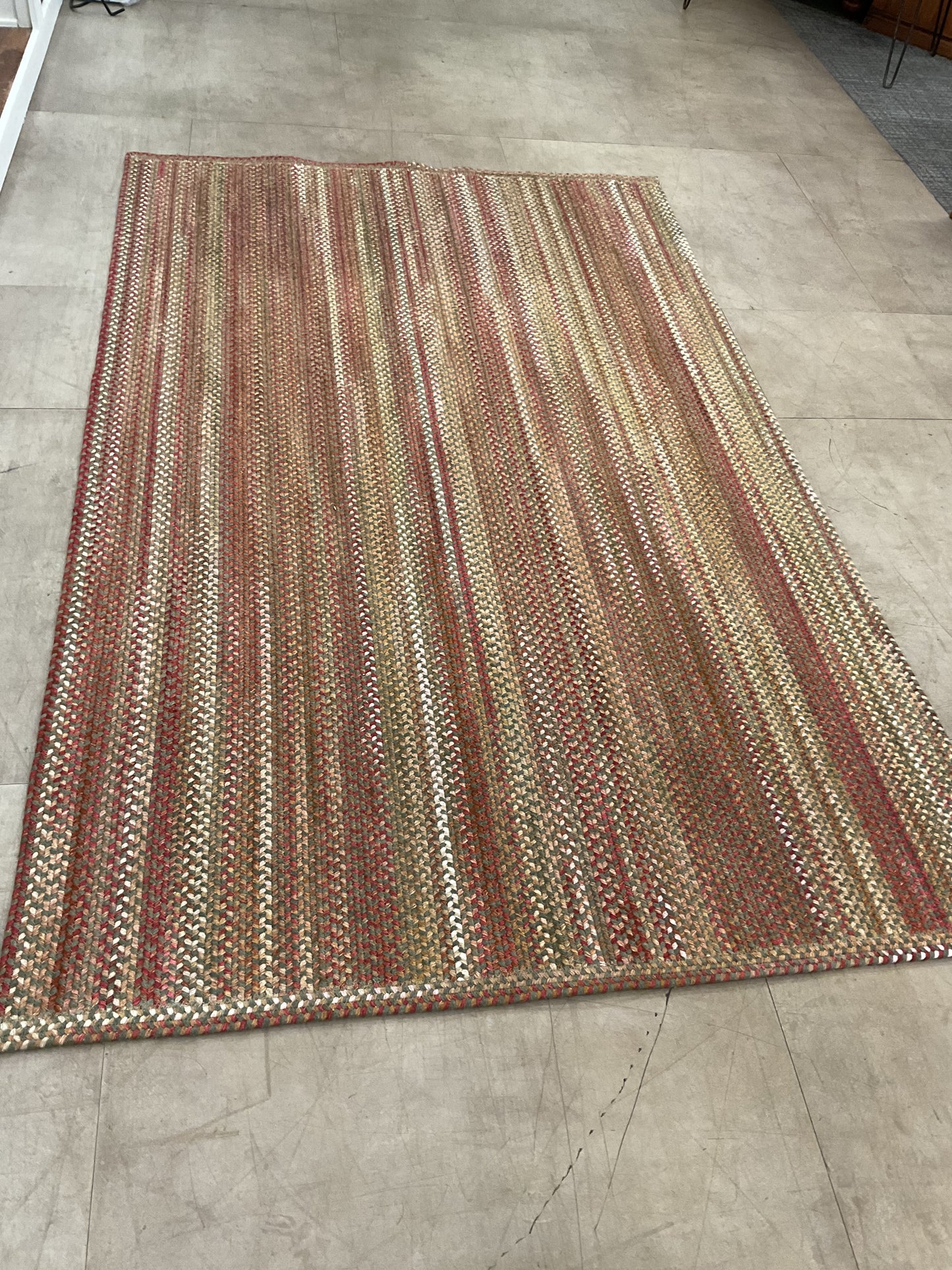 Striped Braided Area Rug (F77)