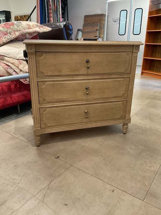 3 Drawer Floral Nightstand