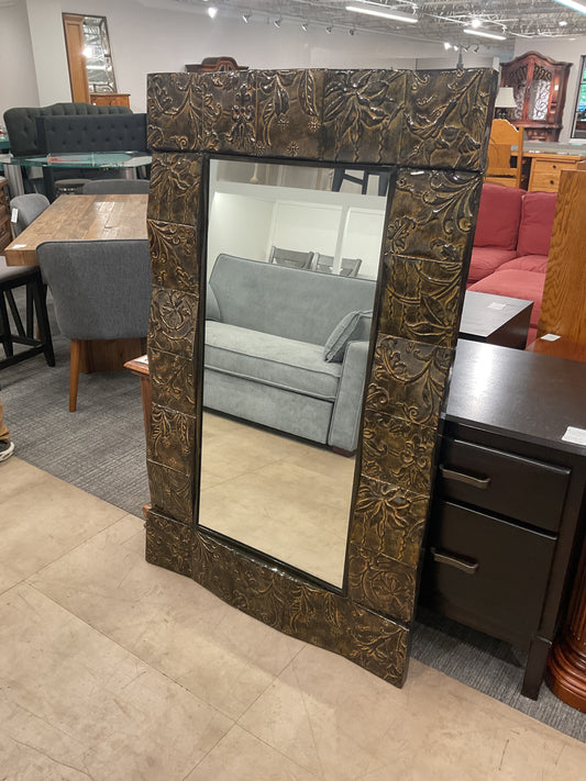 Large Ornate Bronze Mirror