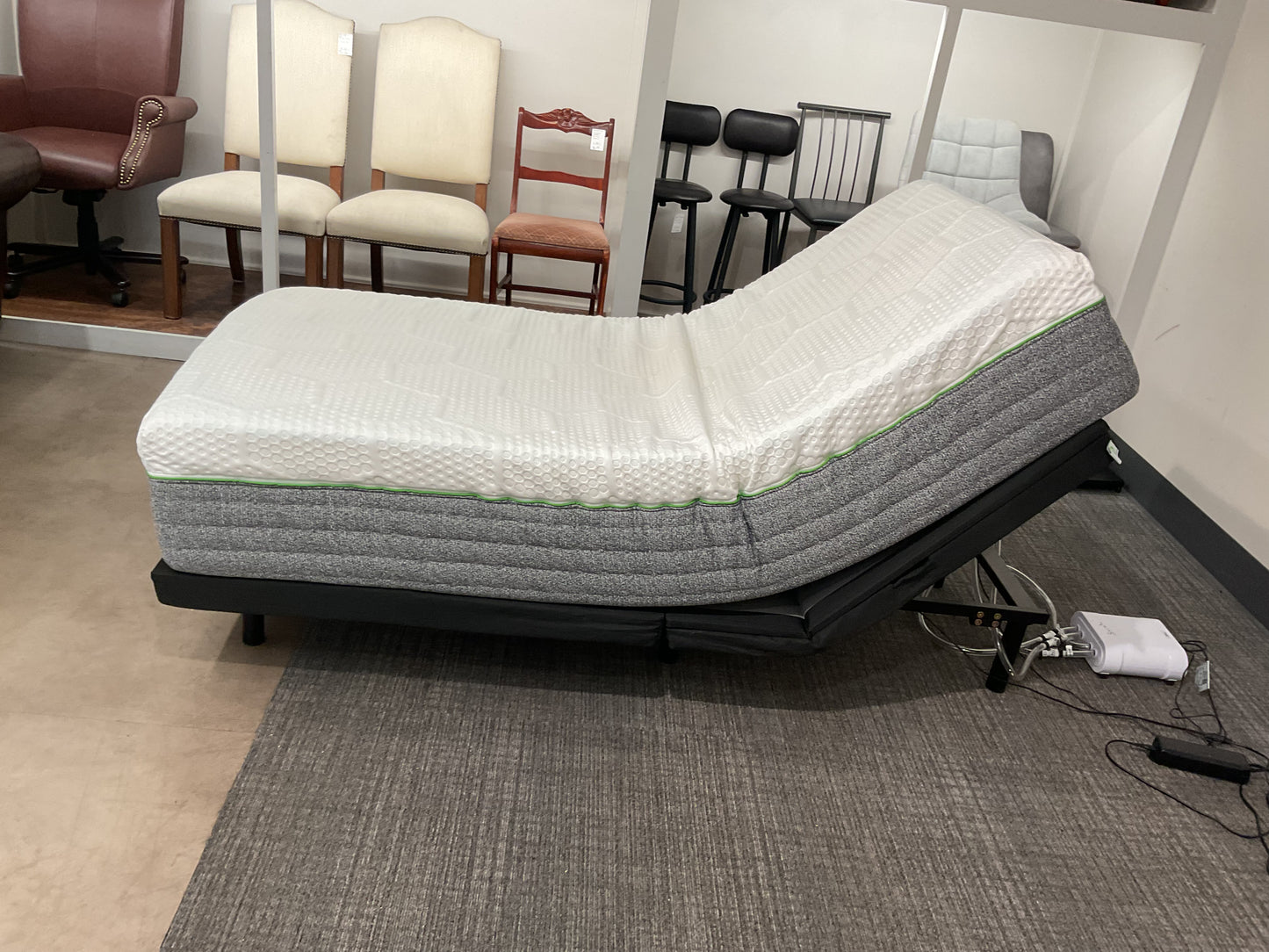 Adjustable Twin Bed Frame & Mattress (G68)
