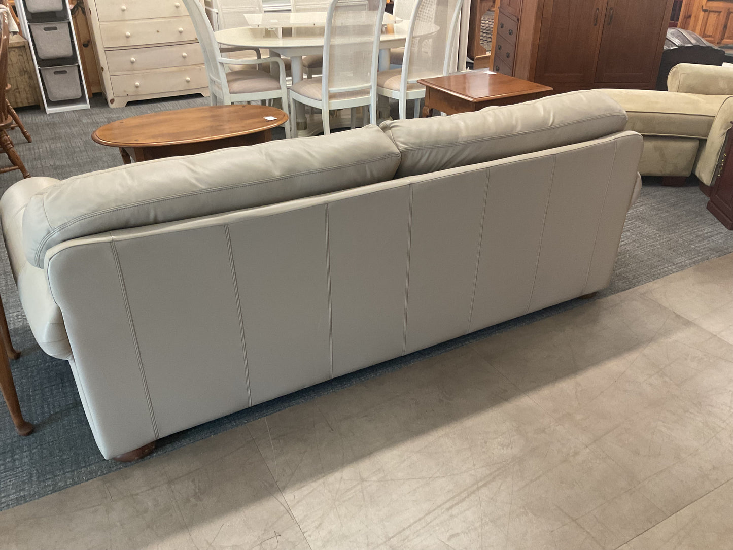 Comfy Beige Leather Sofa