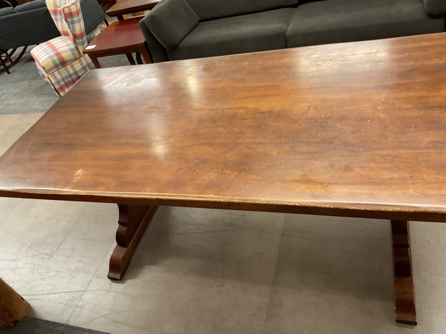 Wood Trestle Dining Table