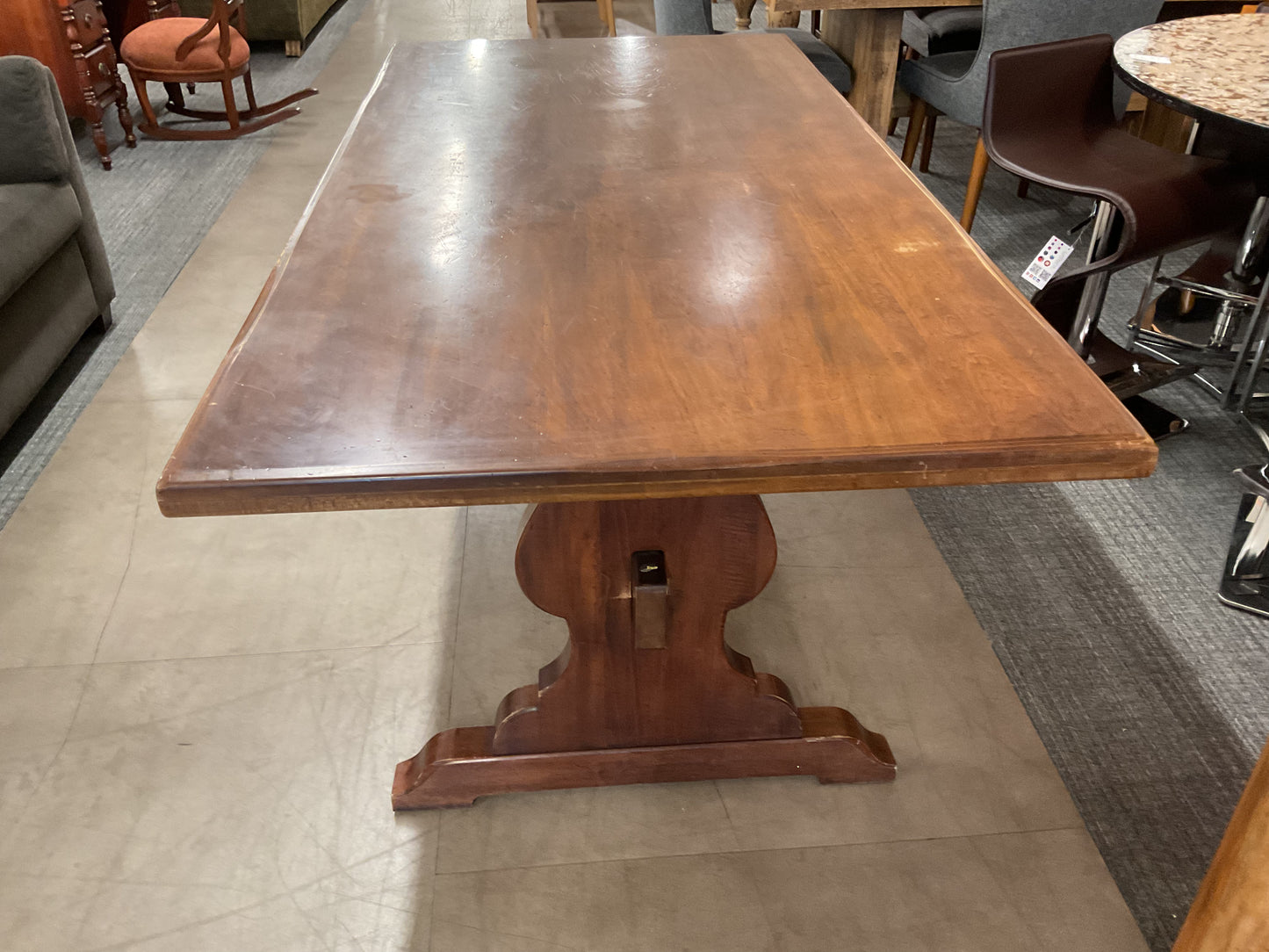 Wood Trestle Dining Table