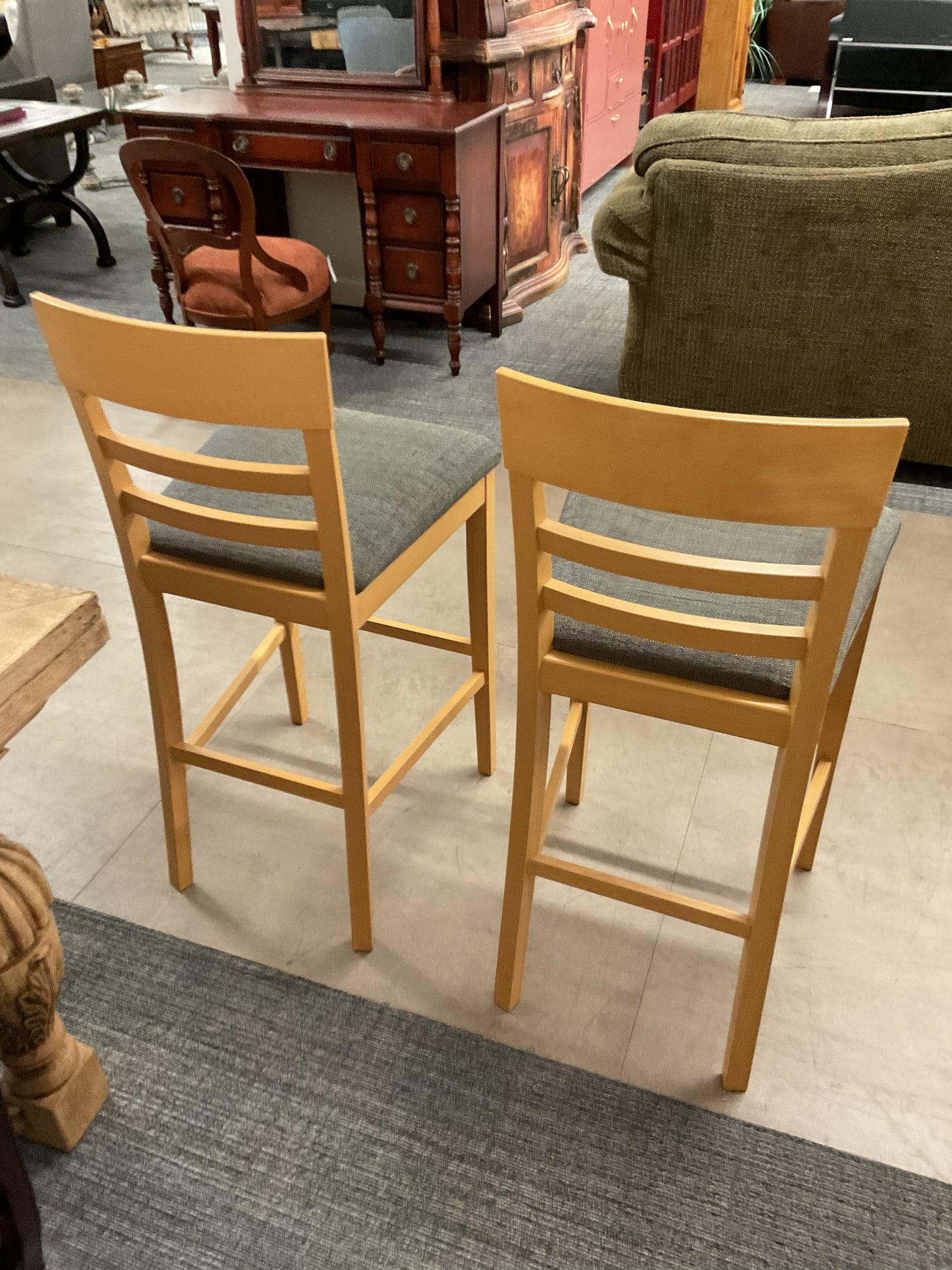 Maple & Grey Bar Stool Set