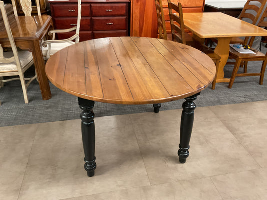 Round Dining Table W/Black Legs