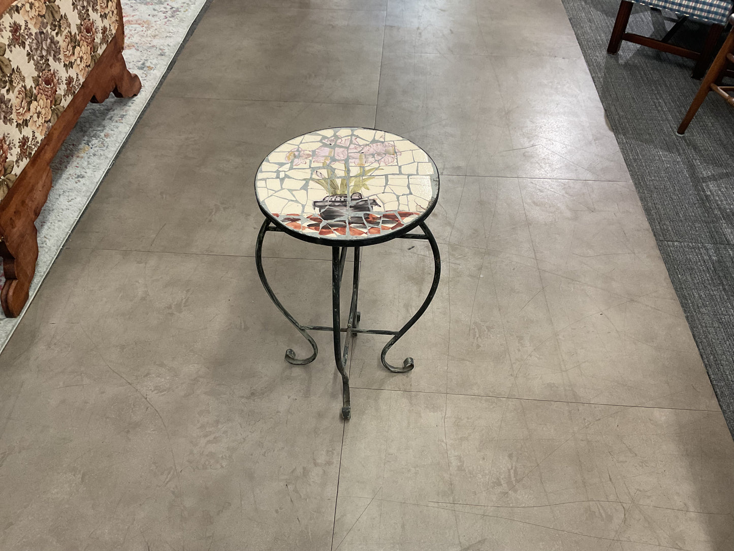 Iron & Tile Plant Stand