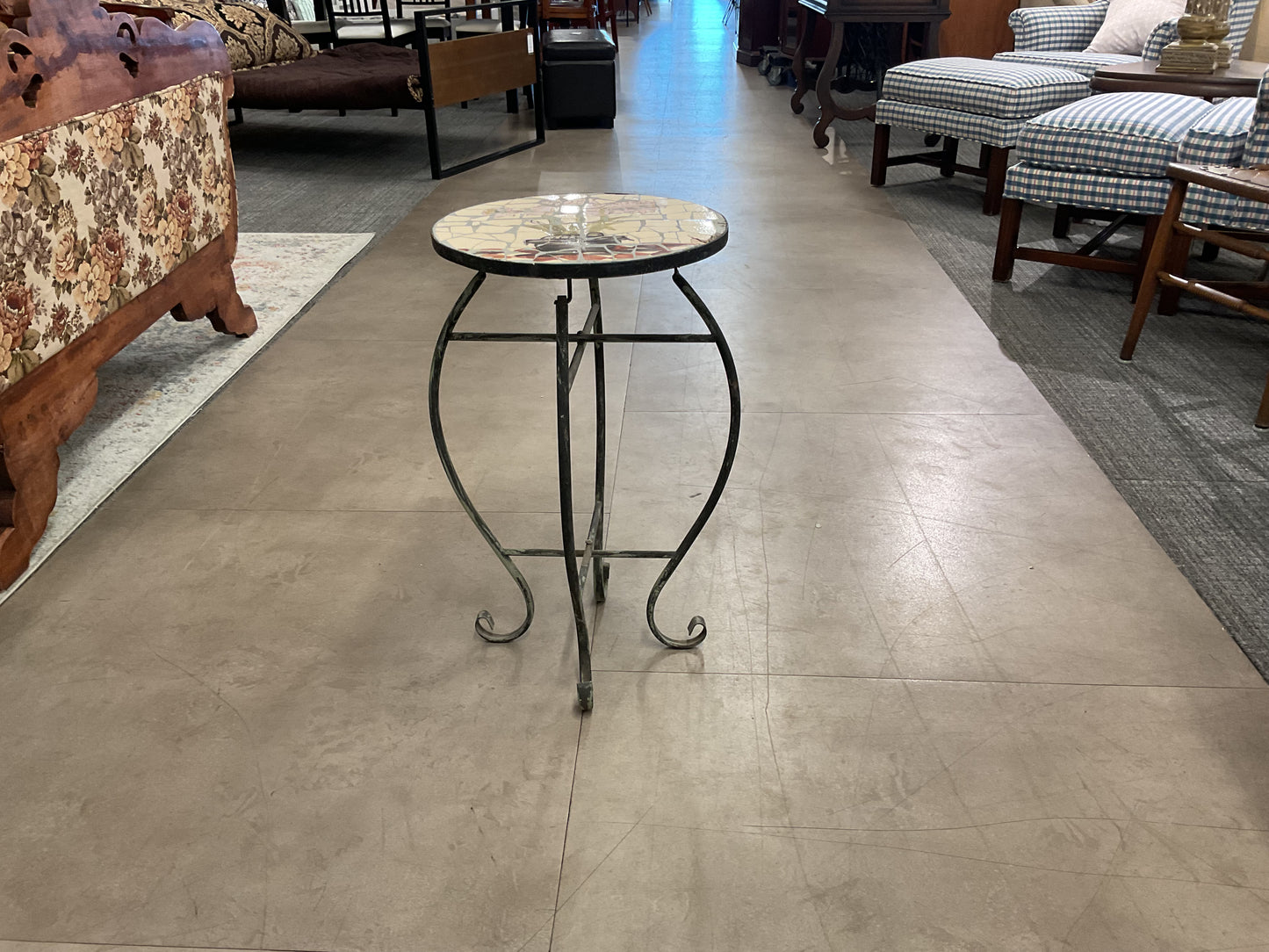 Iron & Tile Plant Stand