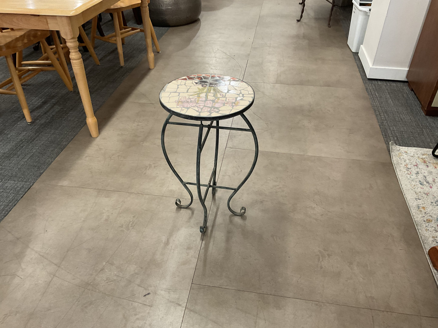 Iron & Tile Plant Stand