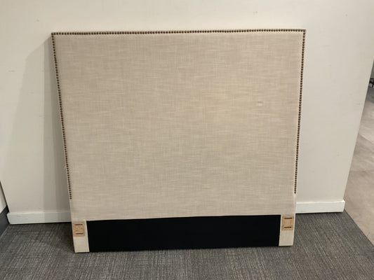 Studded Linen Full Headboard (B005)