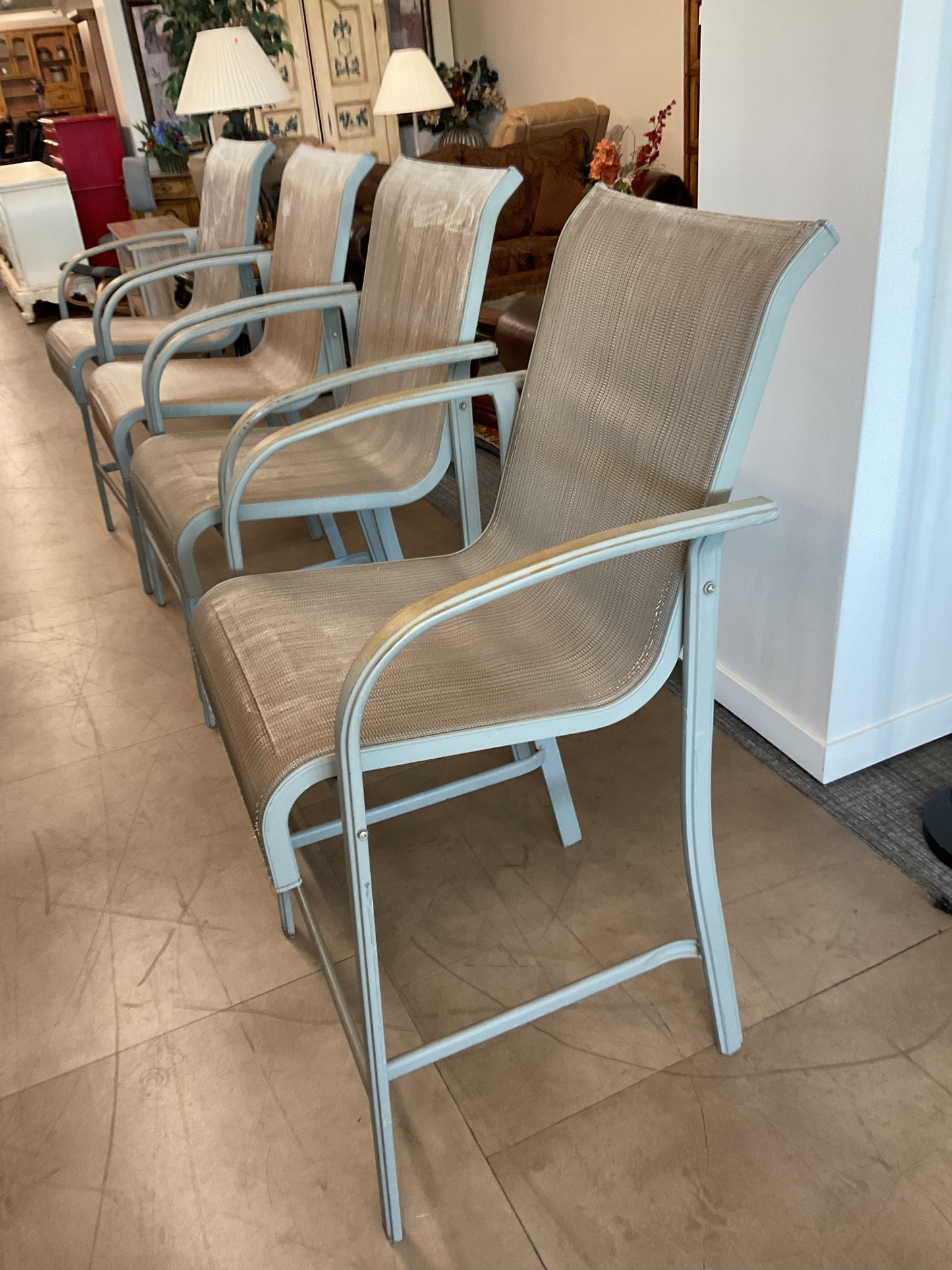 Outdoor Sling Bar Stool Set
