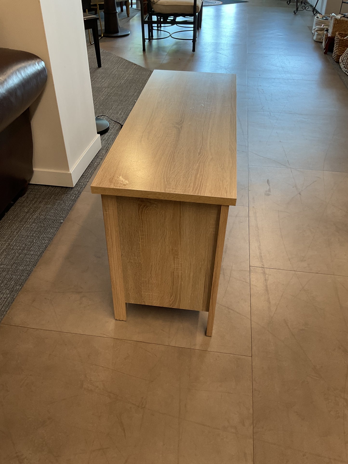 Light Oak Media Console TV Stand