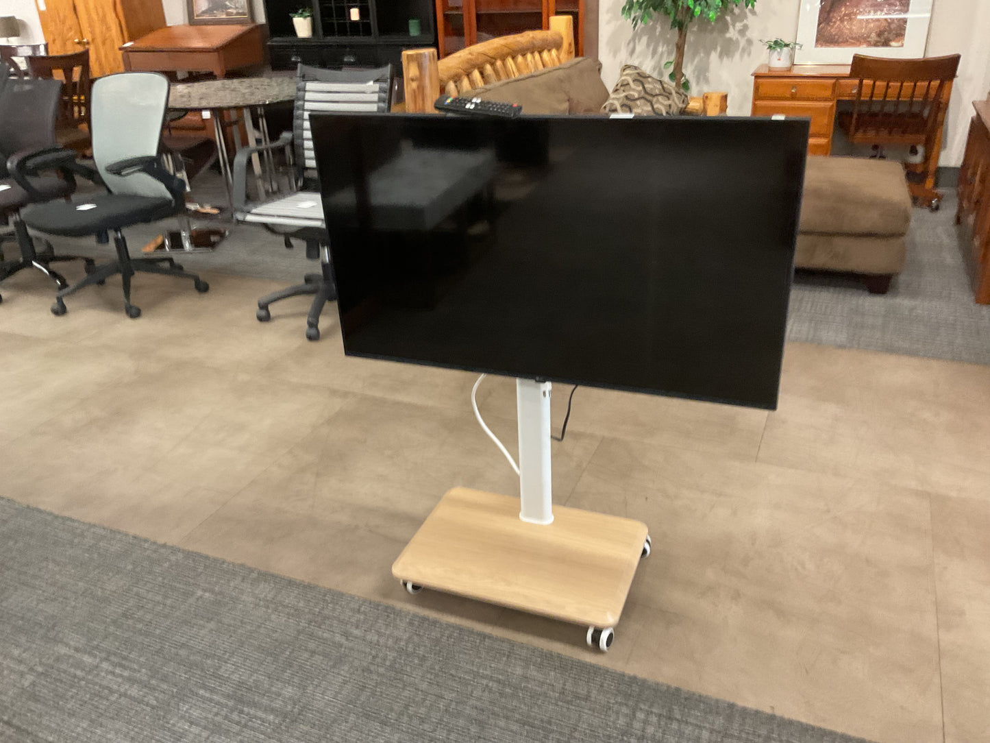 Flat Screen TV with Mobile Rolling Stand