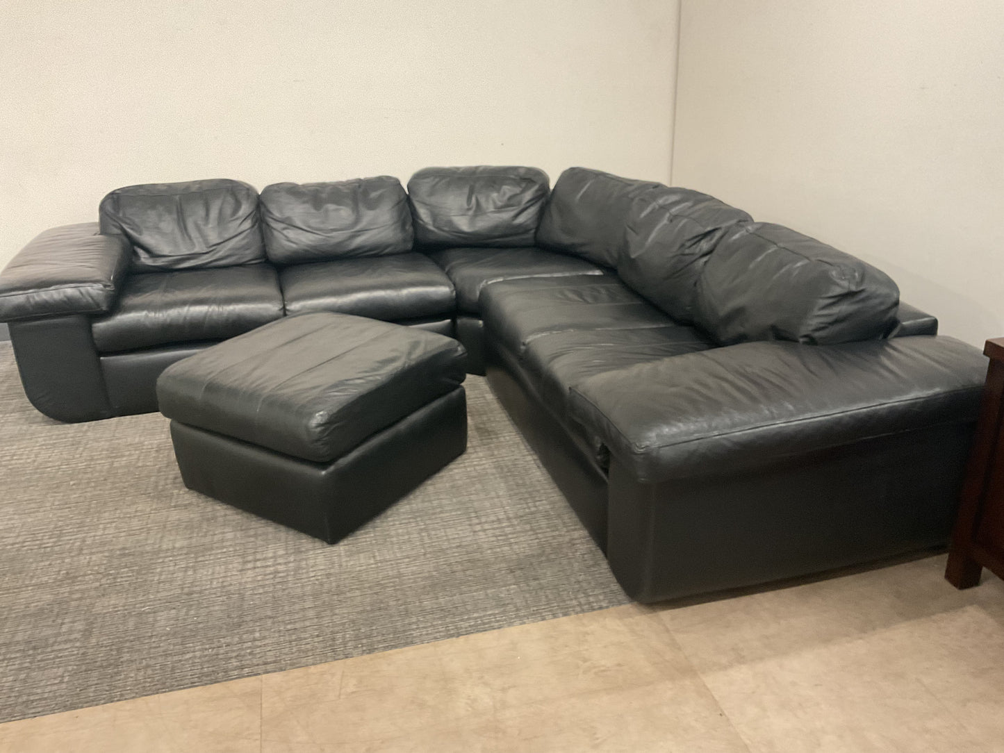 Man Cave Leather Sectional