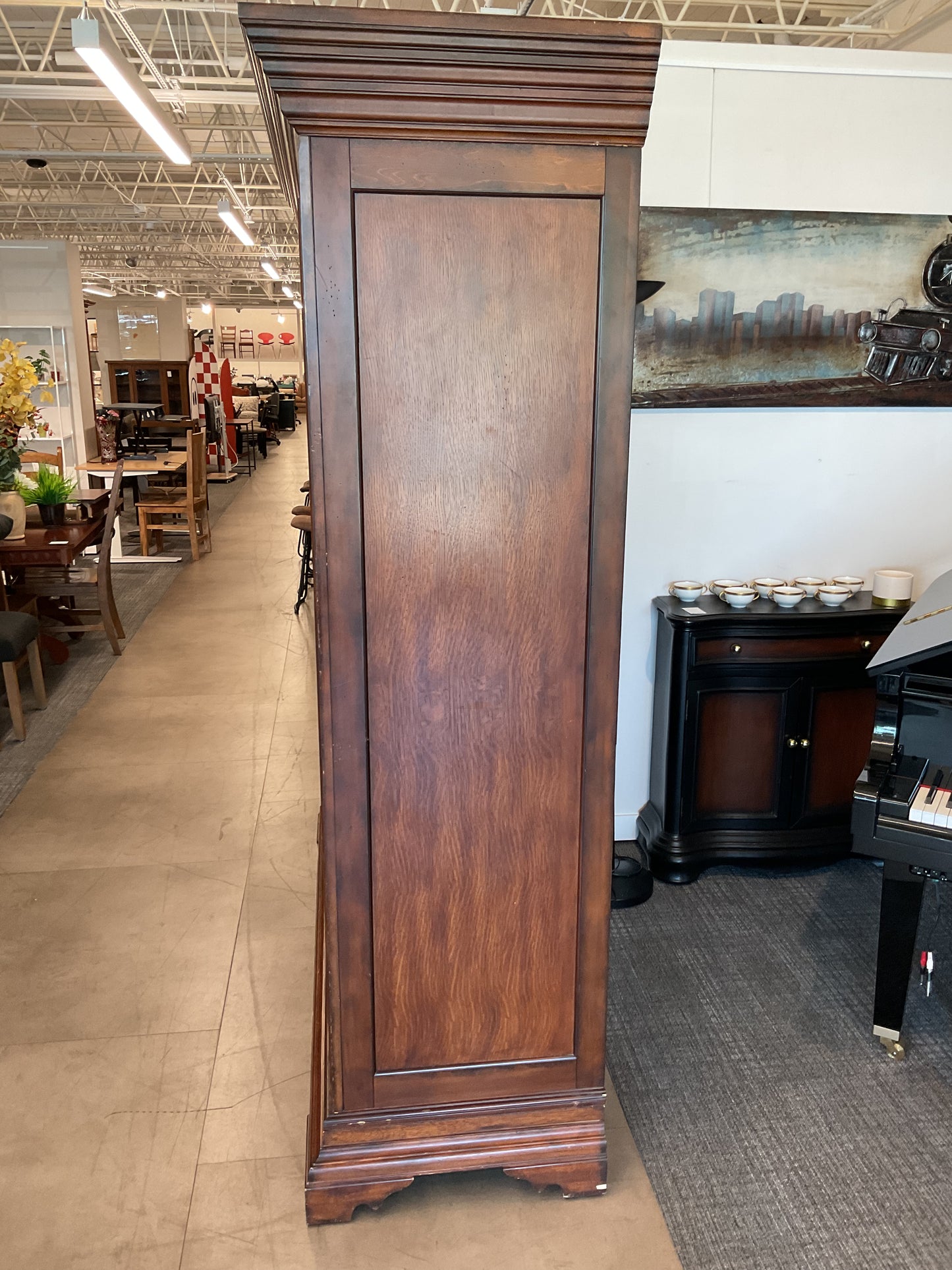 Large Carved Wood Armoire