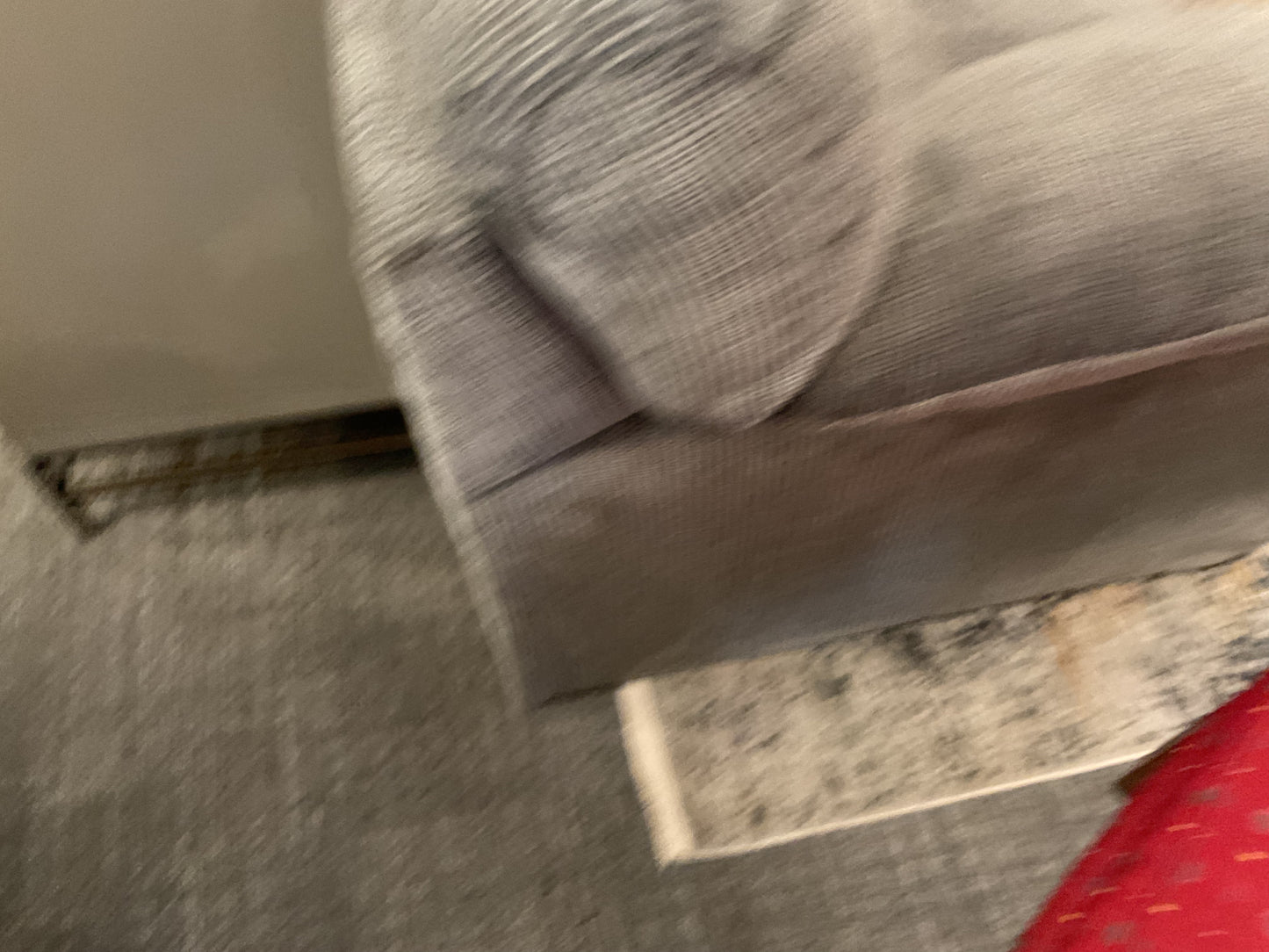 Gray Textured Fabric Loveseat