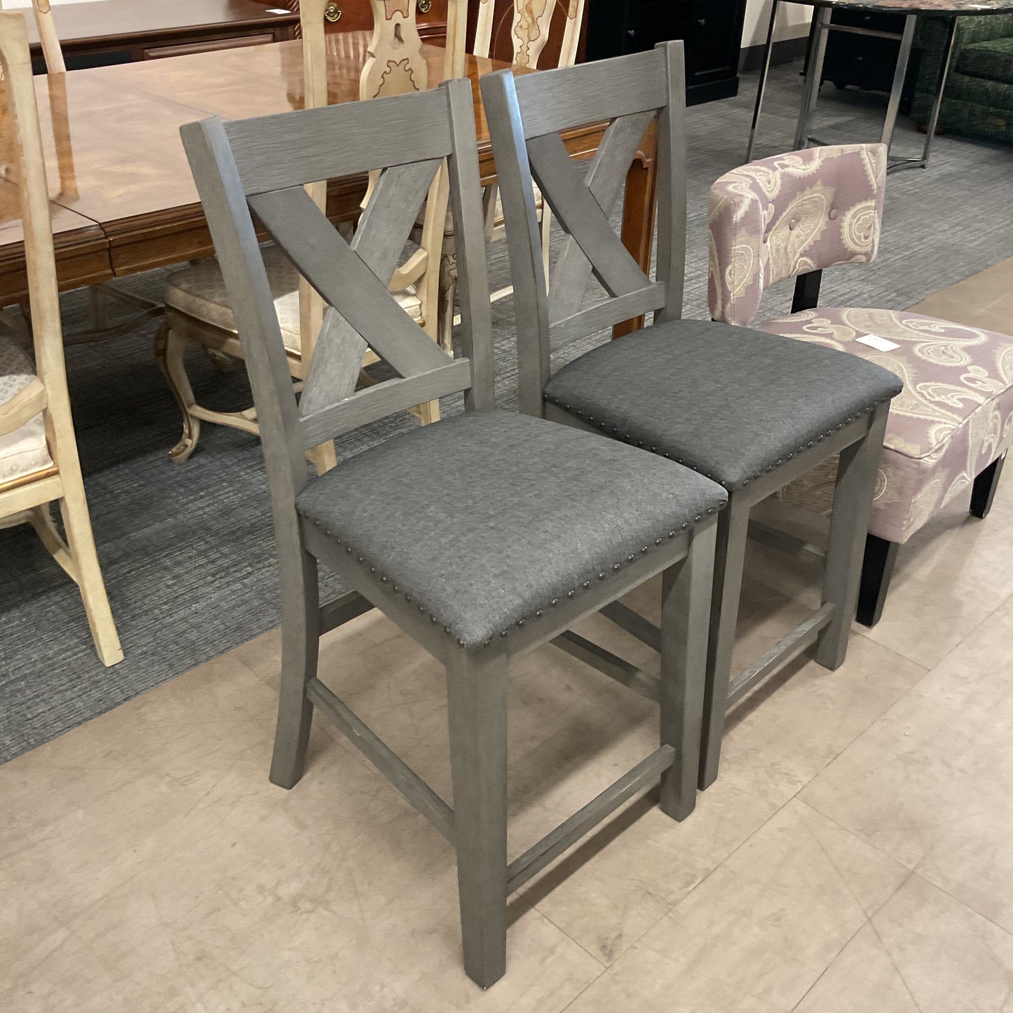 Nailhead Barstool Set