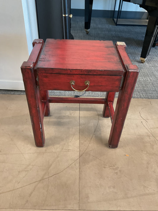 Distressed Asian Style Side Table