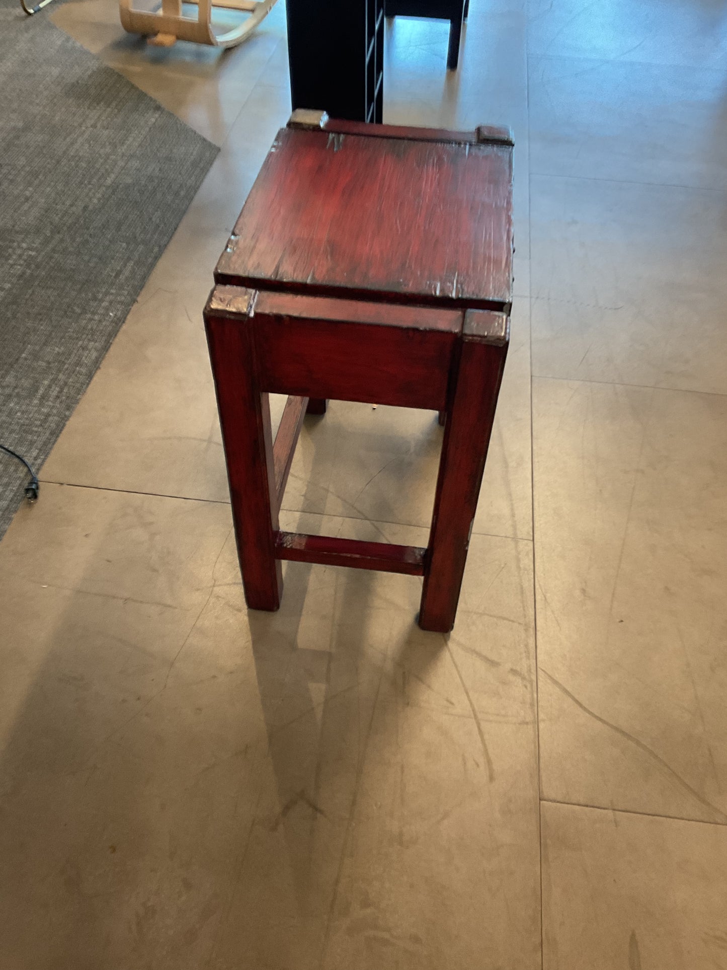Distressed Asian Style Side Table