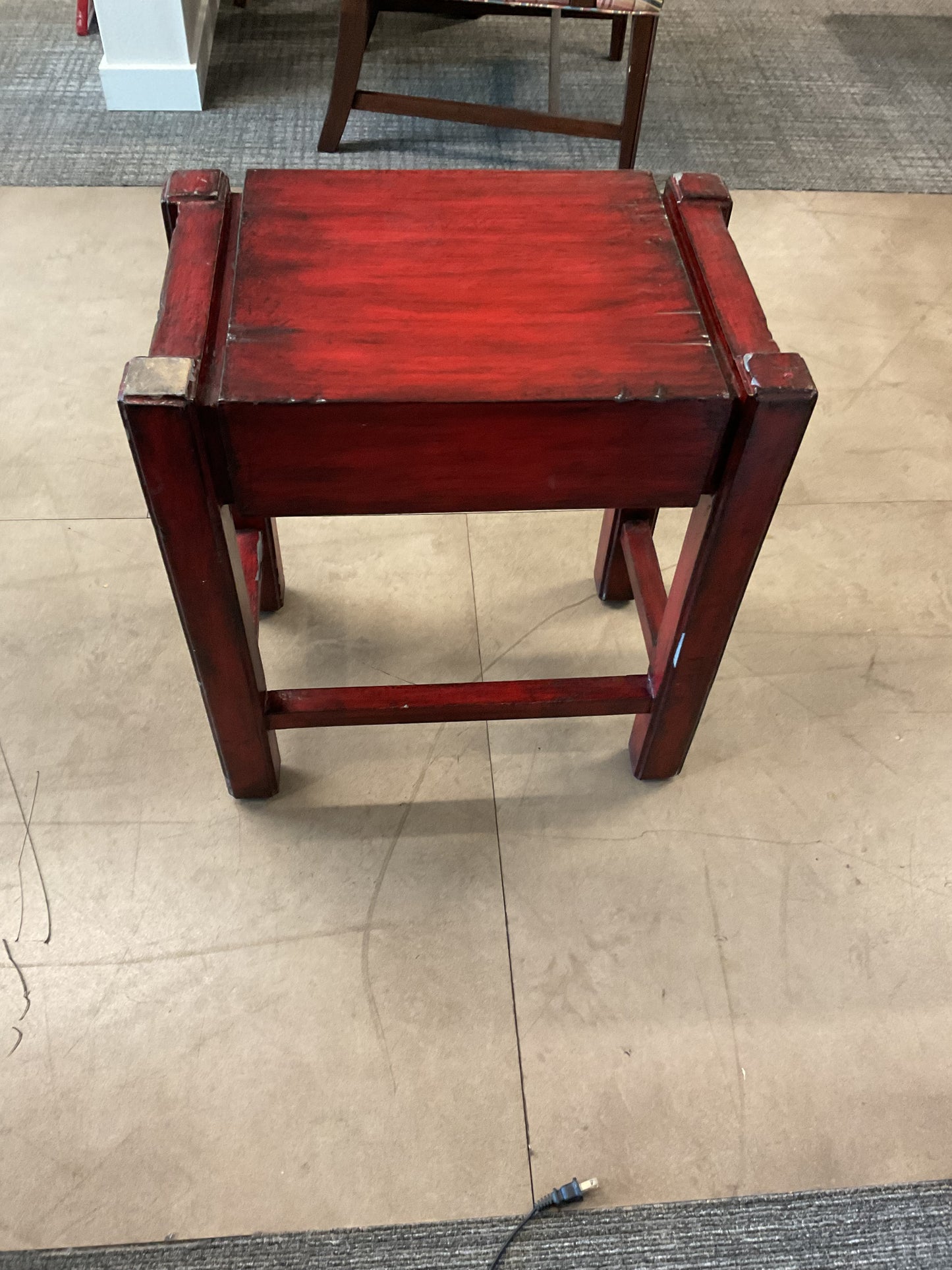 Distressed Asian Style Side Table