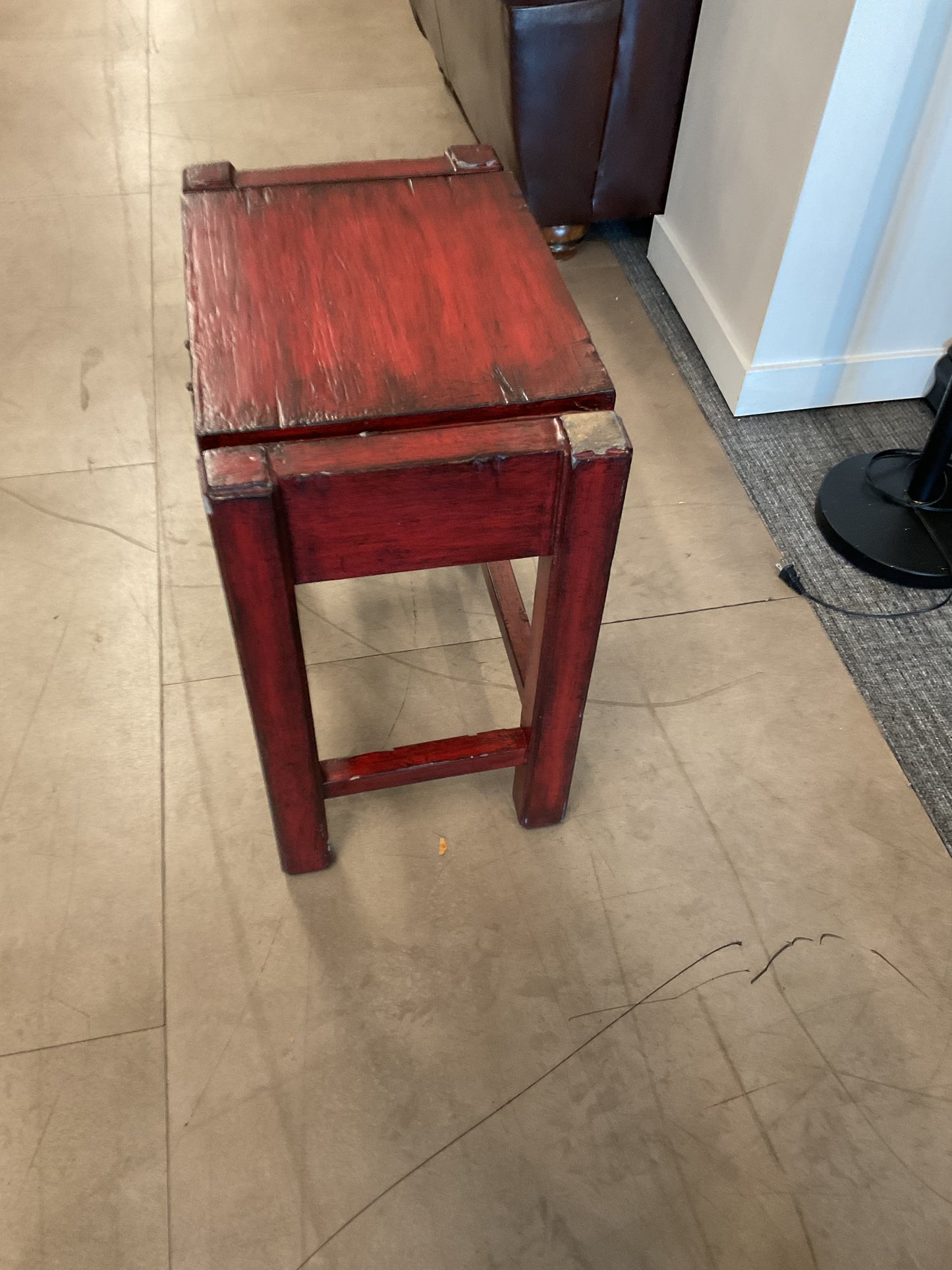 Distressed Asian Style Side Table
