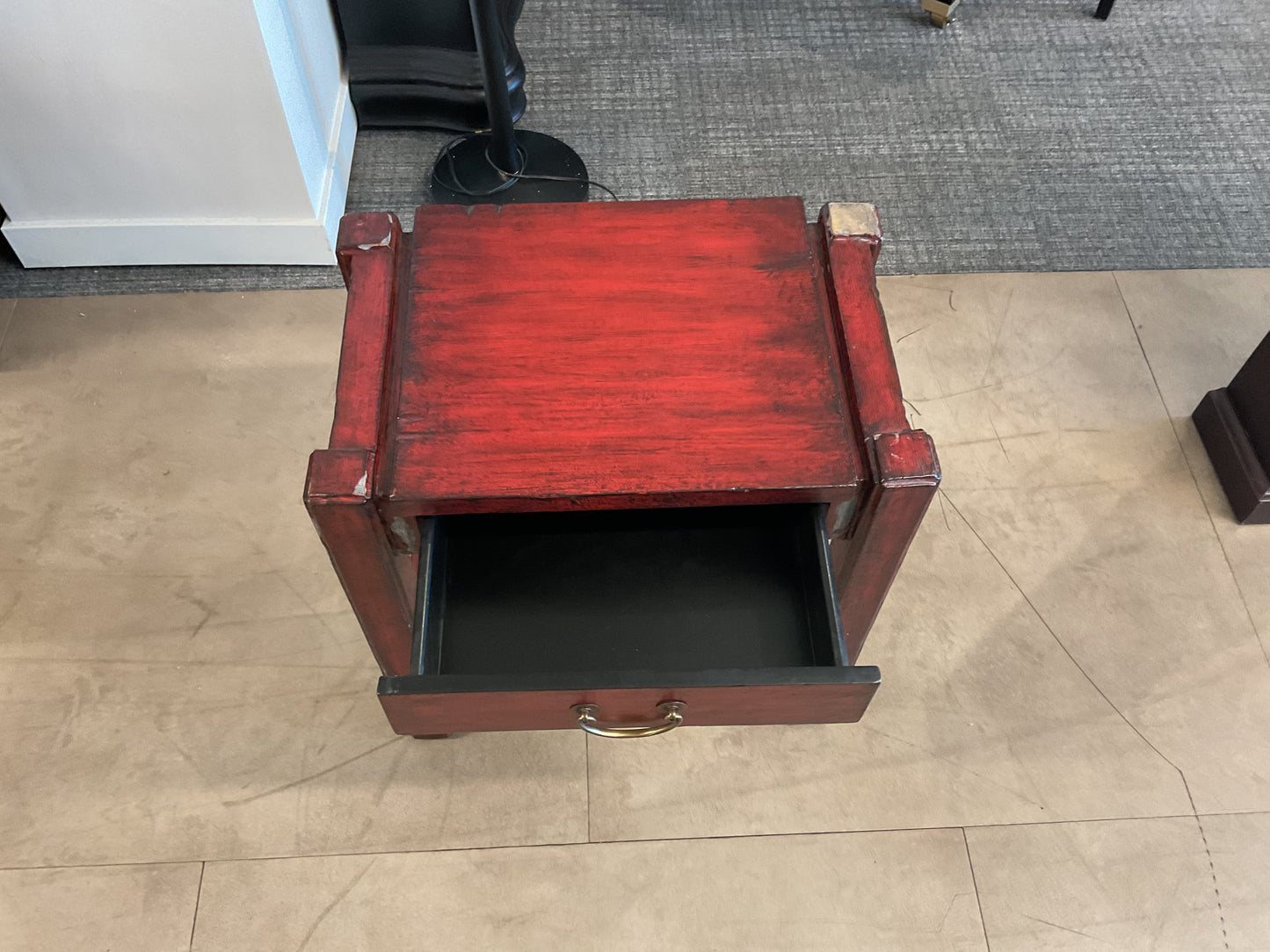 Distressed Asian Style Side Table