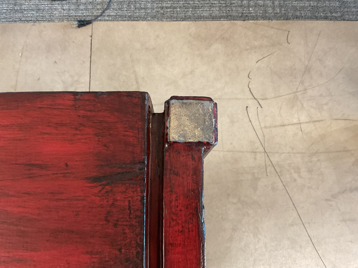Distressed Asian Style Side Table