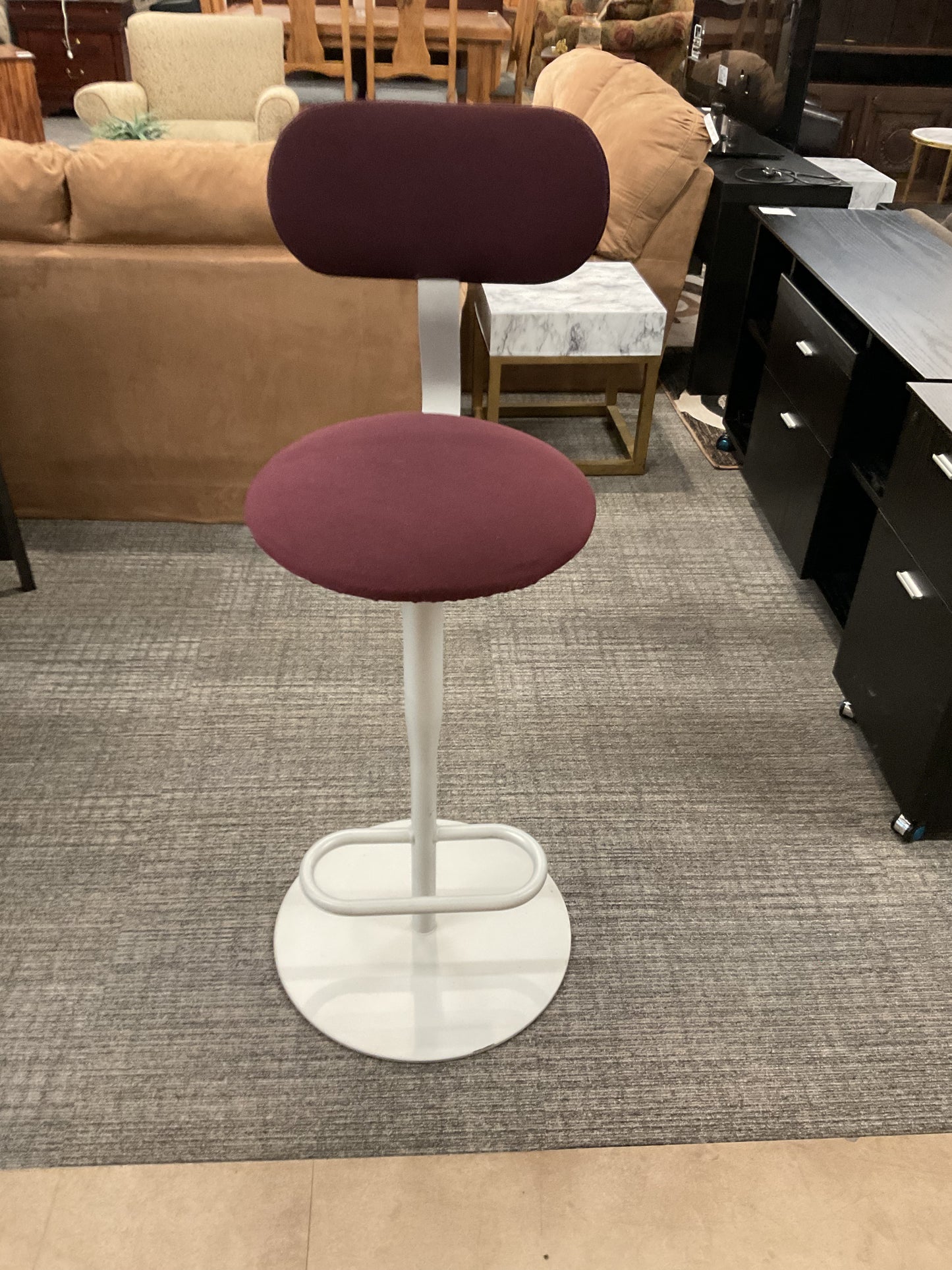 Modern Burgundy Bar Stool