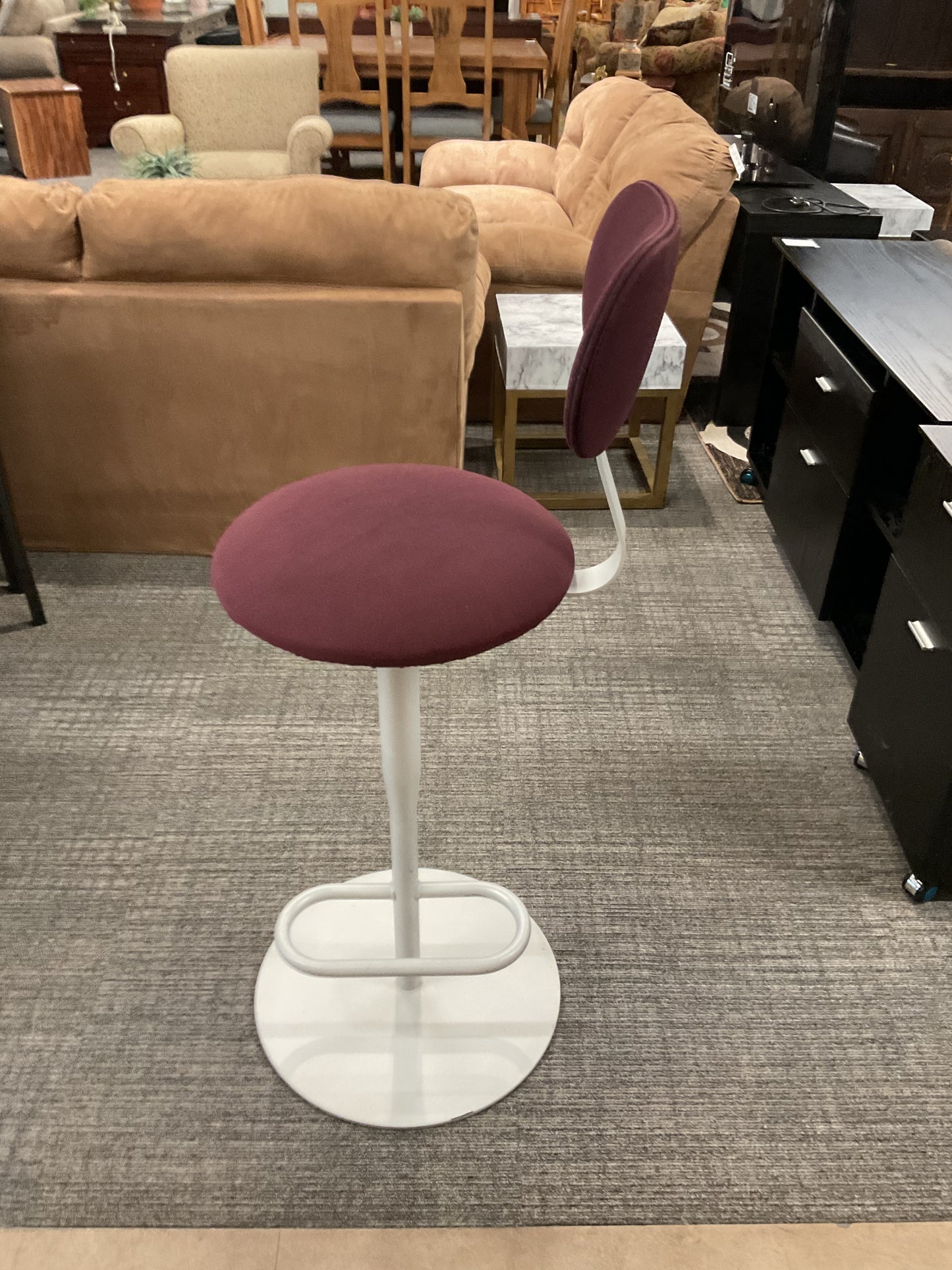 Modern Burgundy Bar Stool