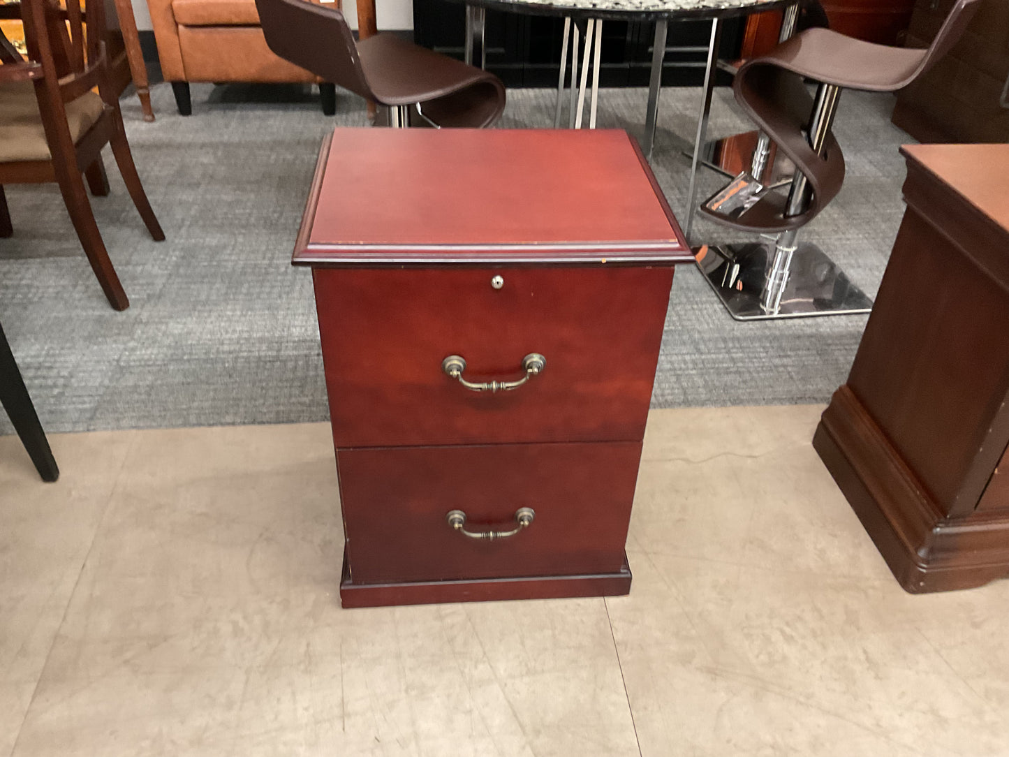 2-Drawer Wood Filing Cabinet