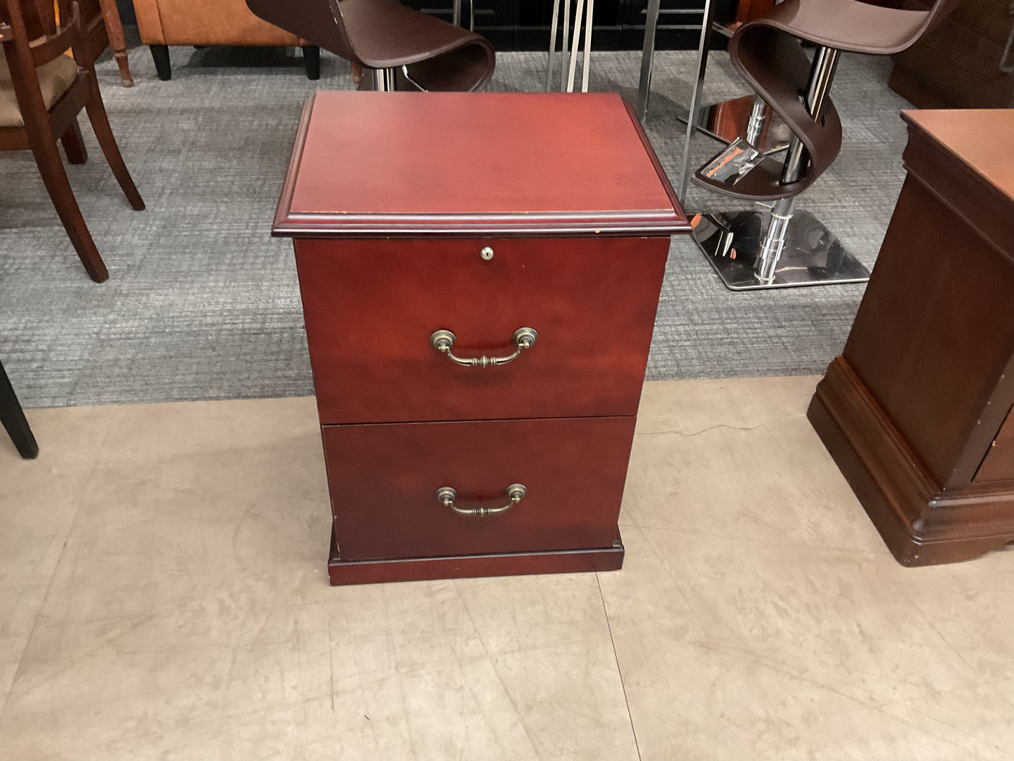 2-Drawer Wood Filing Cabinet
