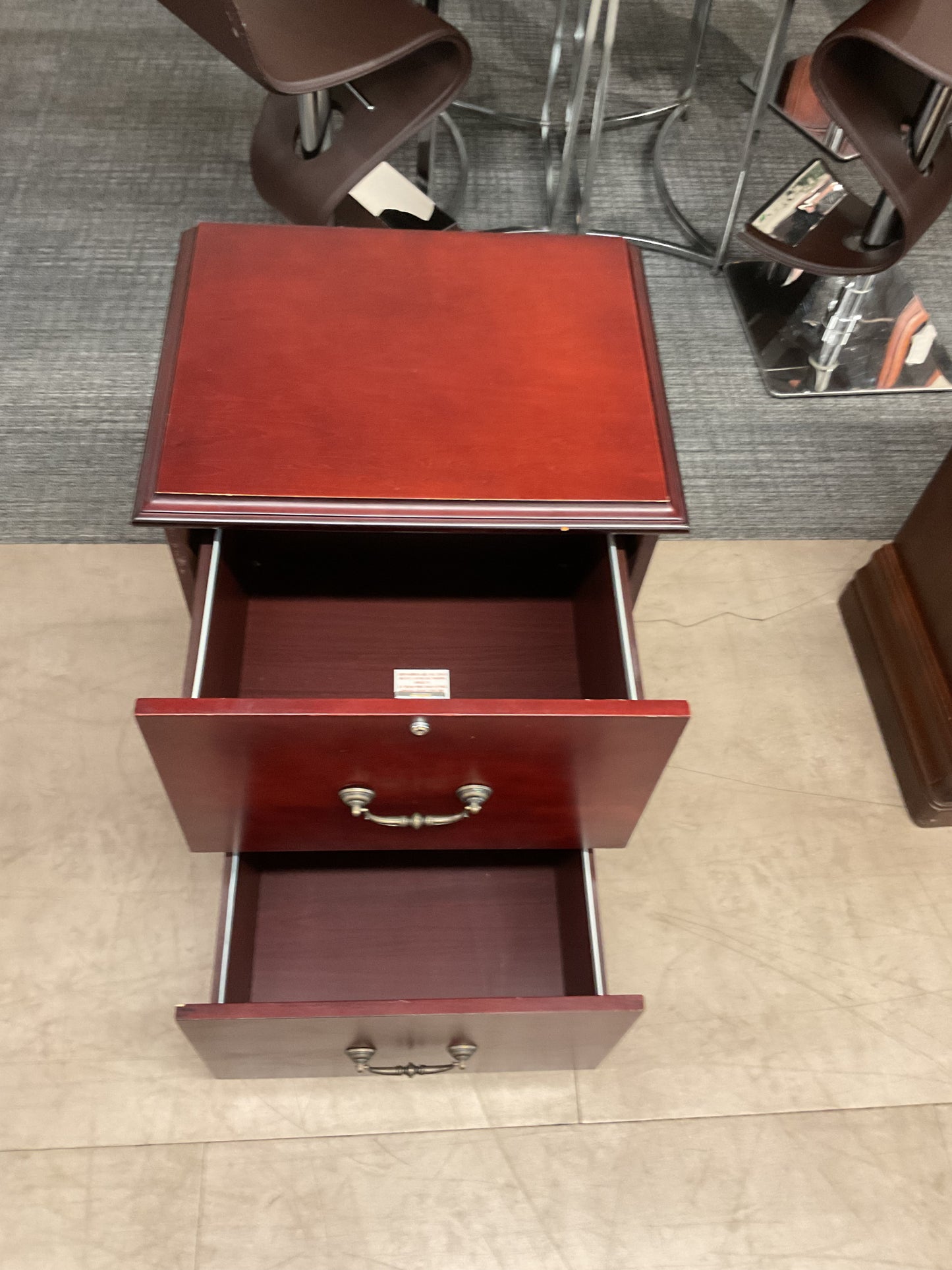 2-Drawer Wood Filing Cabinet