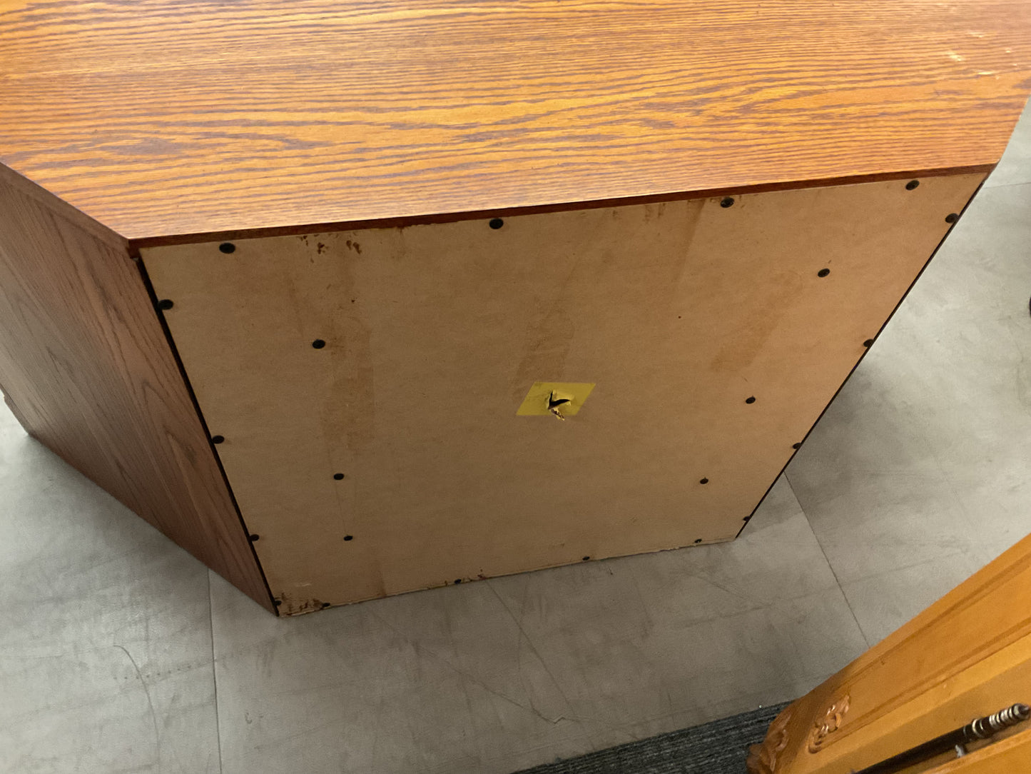 Oak Corner TV Stand Media Console