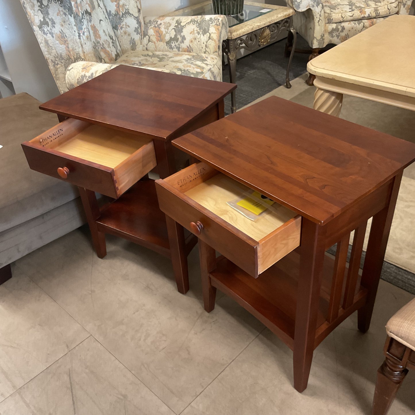 Cherry Mission Table Pair