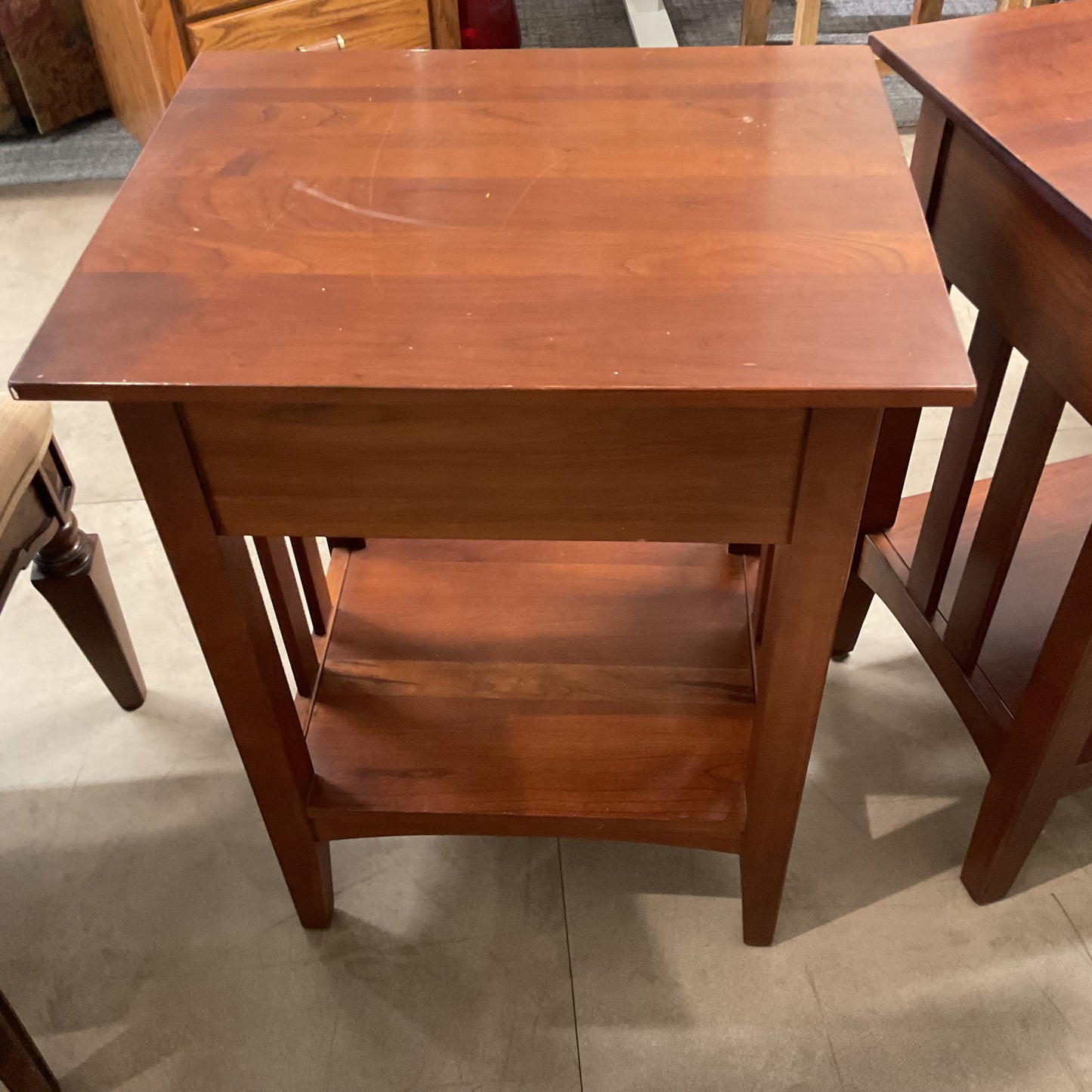 Cherry Mission Table Pair
